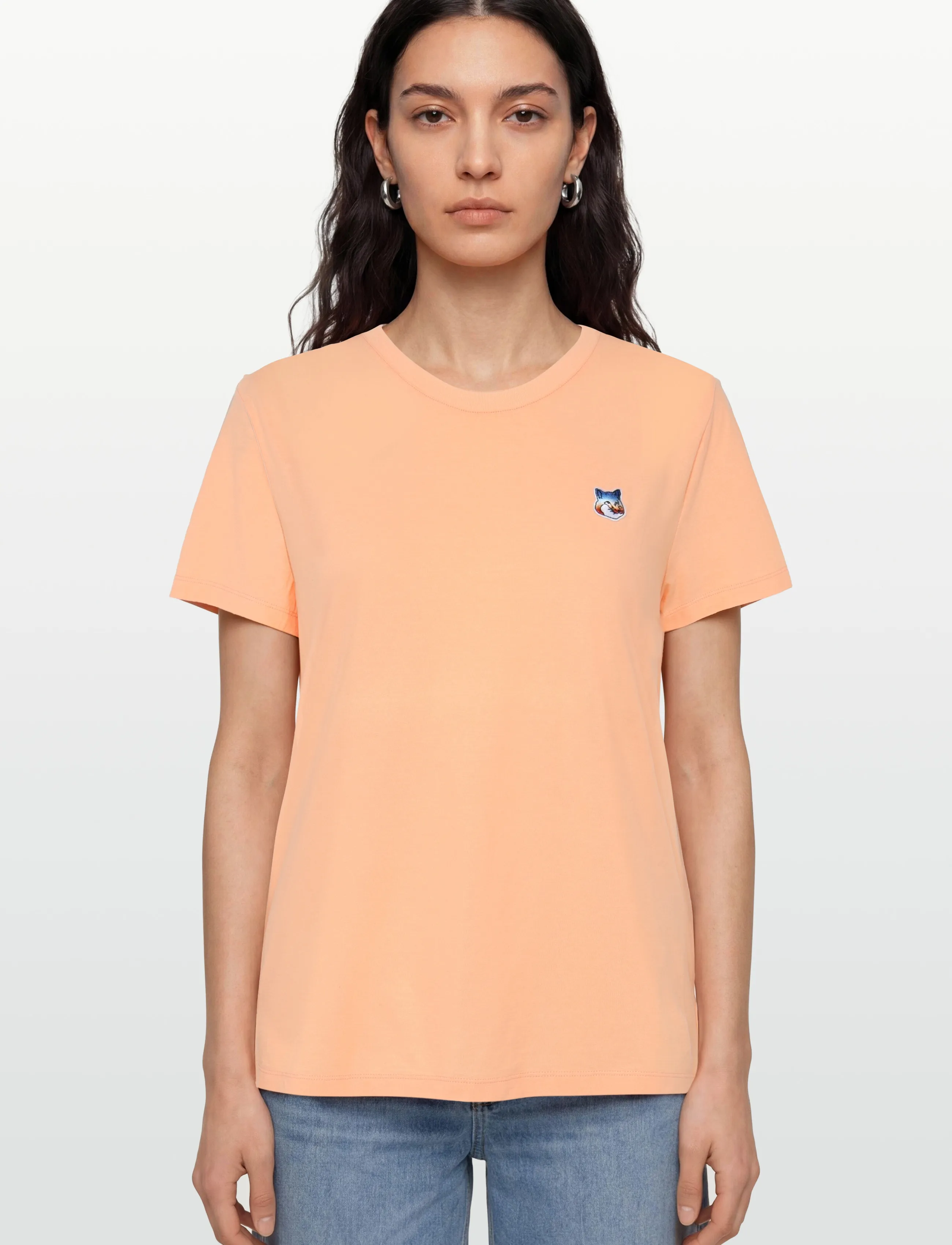 Maison Kitsune - GRADIENT FOX HEAD PATCH RELAXED TEE-SHIRT - t-shirts - peach - 3