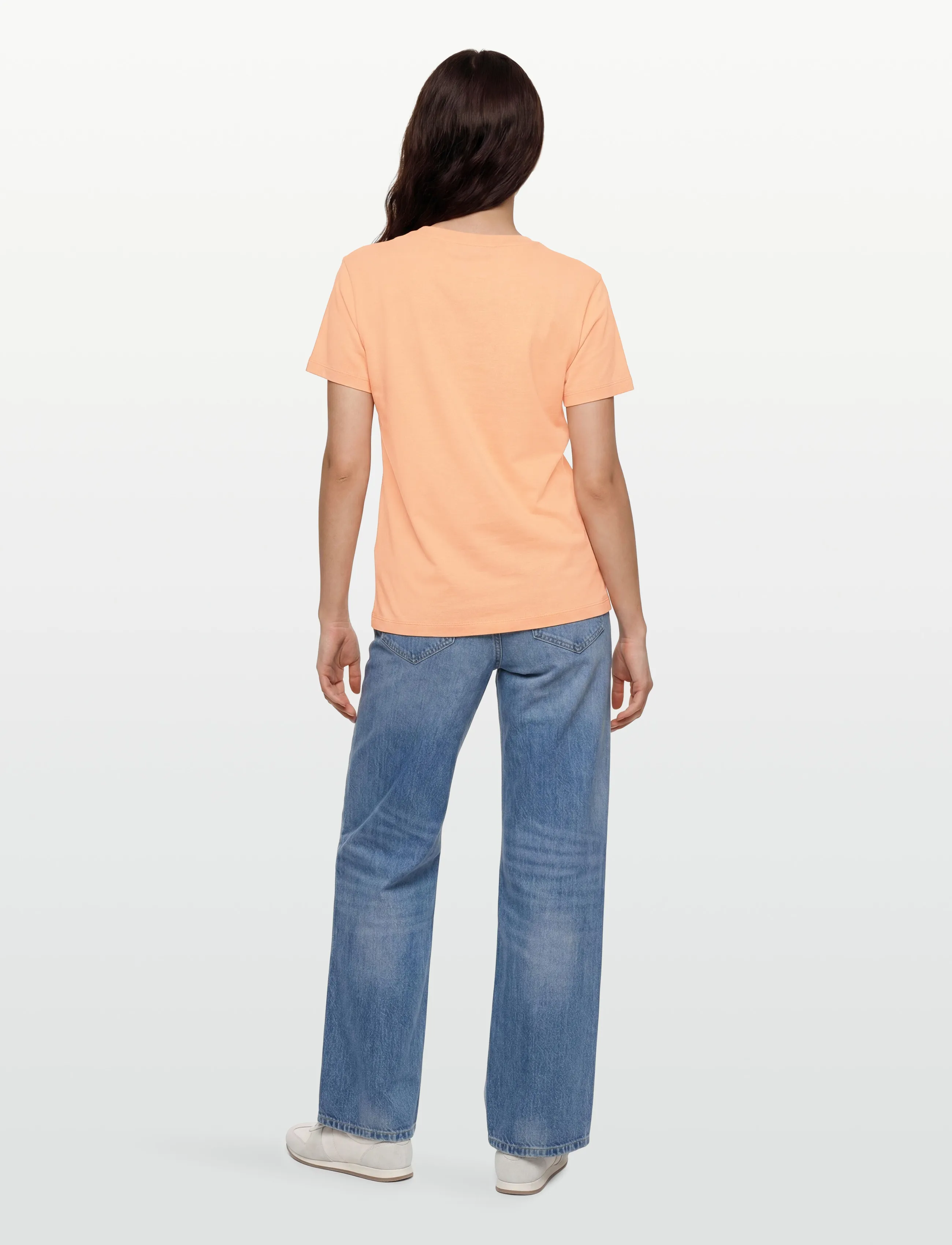 Maison Kitsune - GRADIENT FOX HEAD PATCH RELAXED TEE-SHIRT - t-shirts - peach - 4