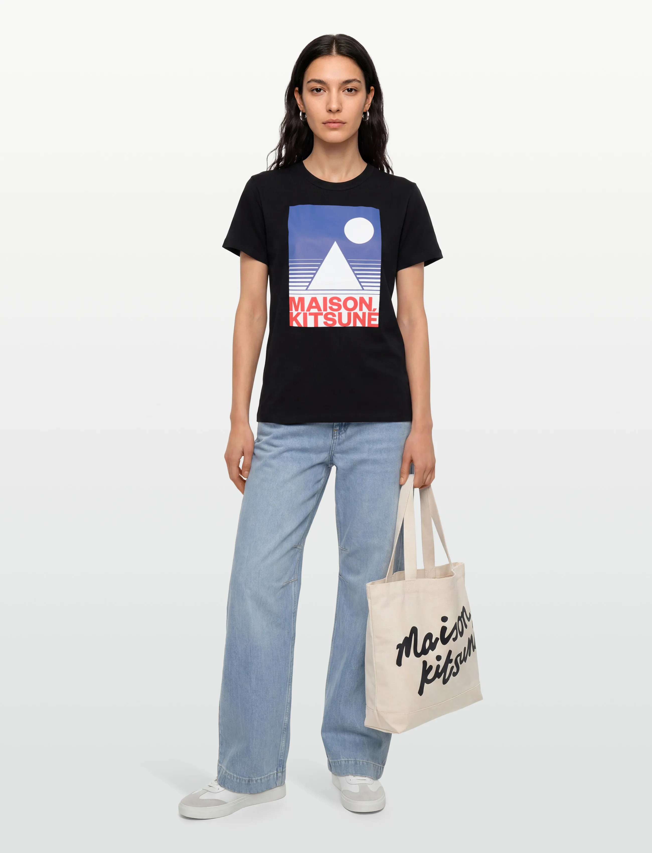Maison Kitsune BLUE ANTHONY BURRILL 4 CLASSIC TEE-SHIRT - T-shirts & Tops - BLACK / black