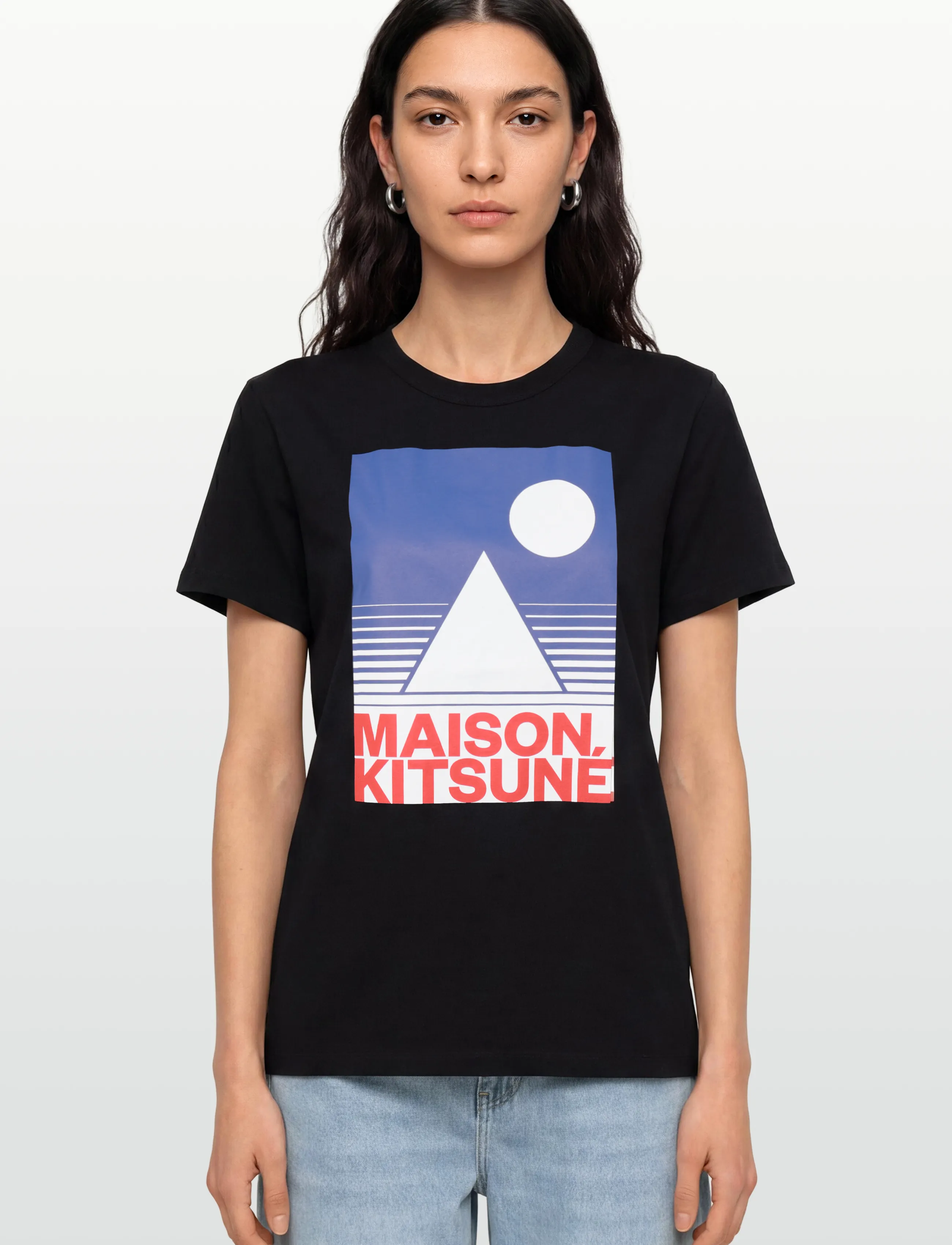 Maison Kitsune - BLUE ANTHONY BURRILL 4 CLASSIC TEE-SHIRT - t-särgid - black - 3