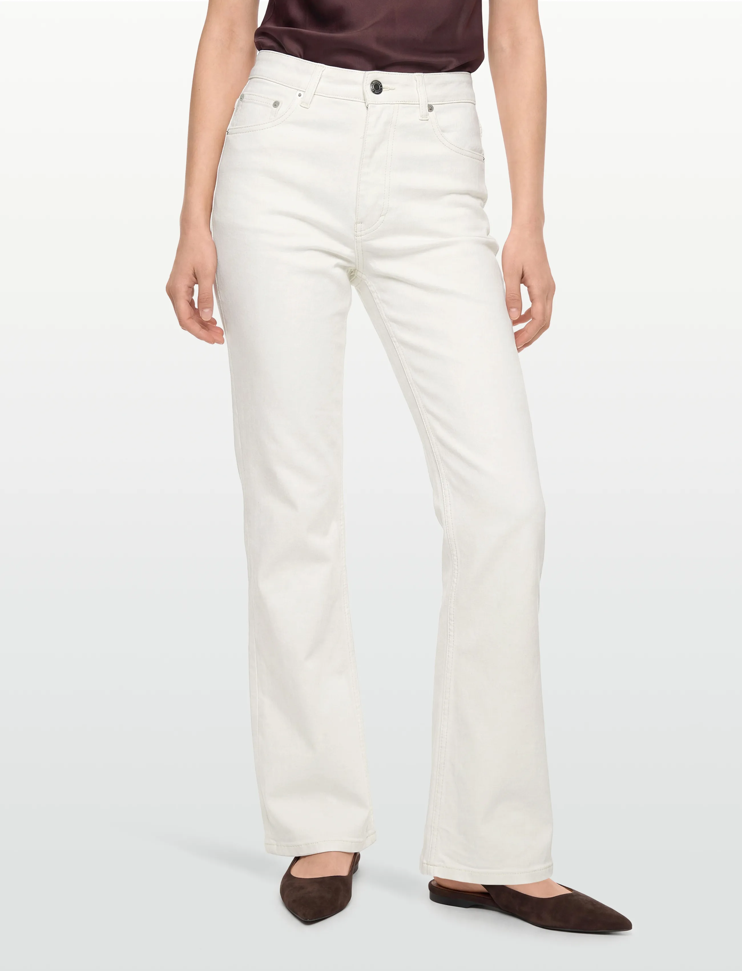 Maison Kitsune - STRAIGHT FIT JEANS - bootcut jeans - ecru - 3