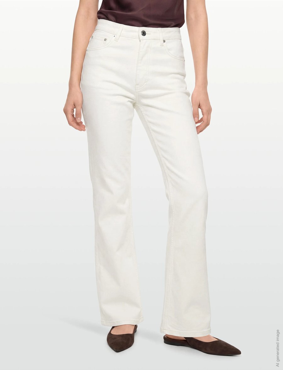 Maison Kitsune - STRAIGHT FIT JEANS - bootcut jeans - ecru - 3