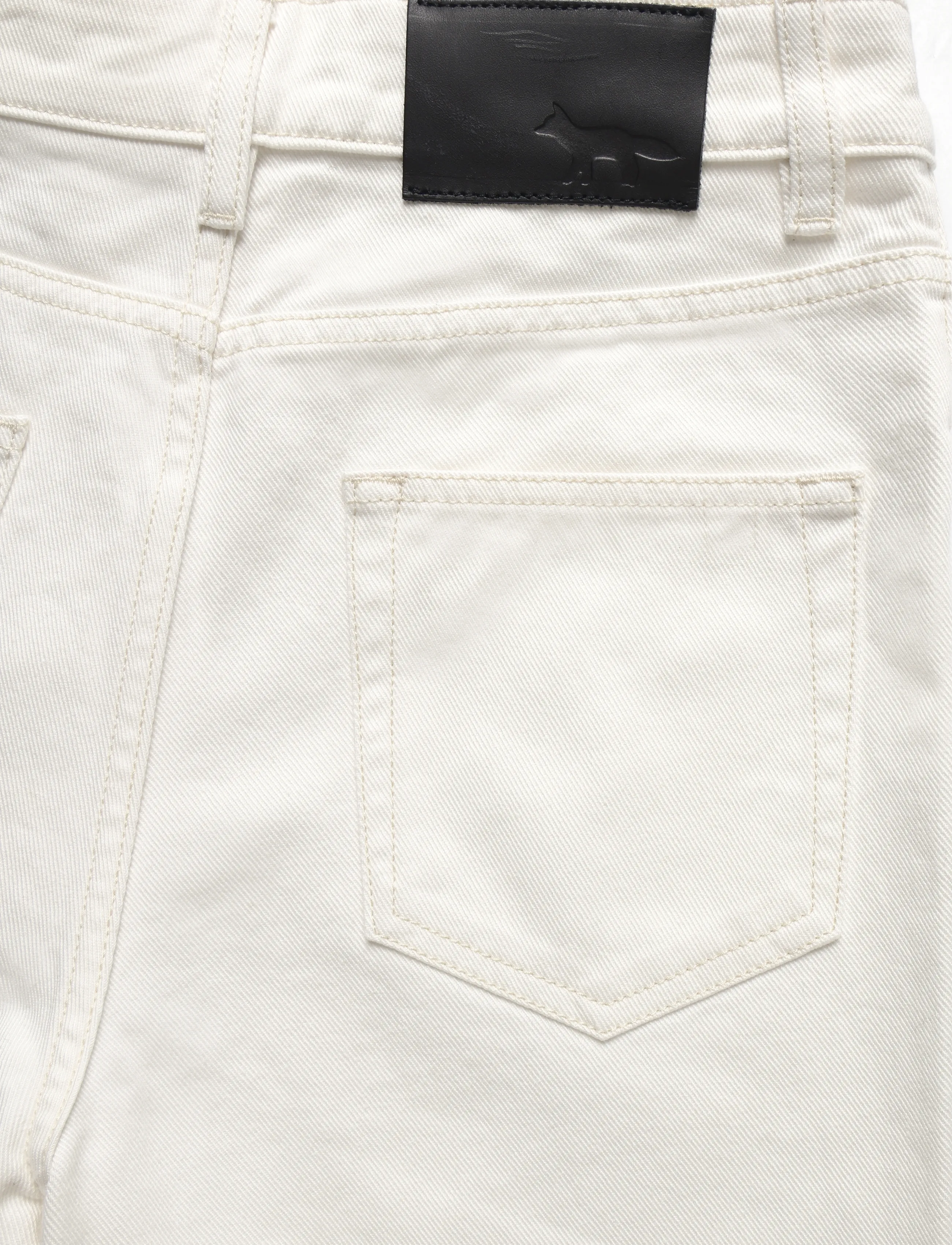 Maison Kitsune - STRAIGHT FIT JEANS - ecru - 4