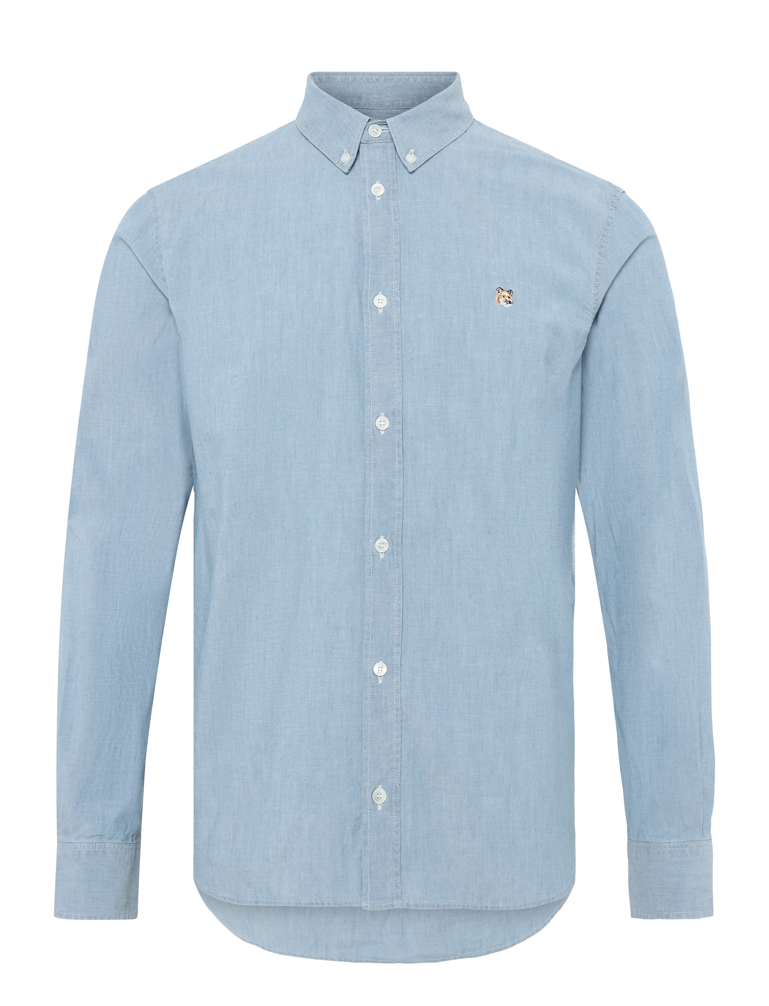 Maison Kitsune FOX HEAD EMBROIDERY CLASSIC SHIRT BD - Freizeithemden - WASHED INDIGO / blue