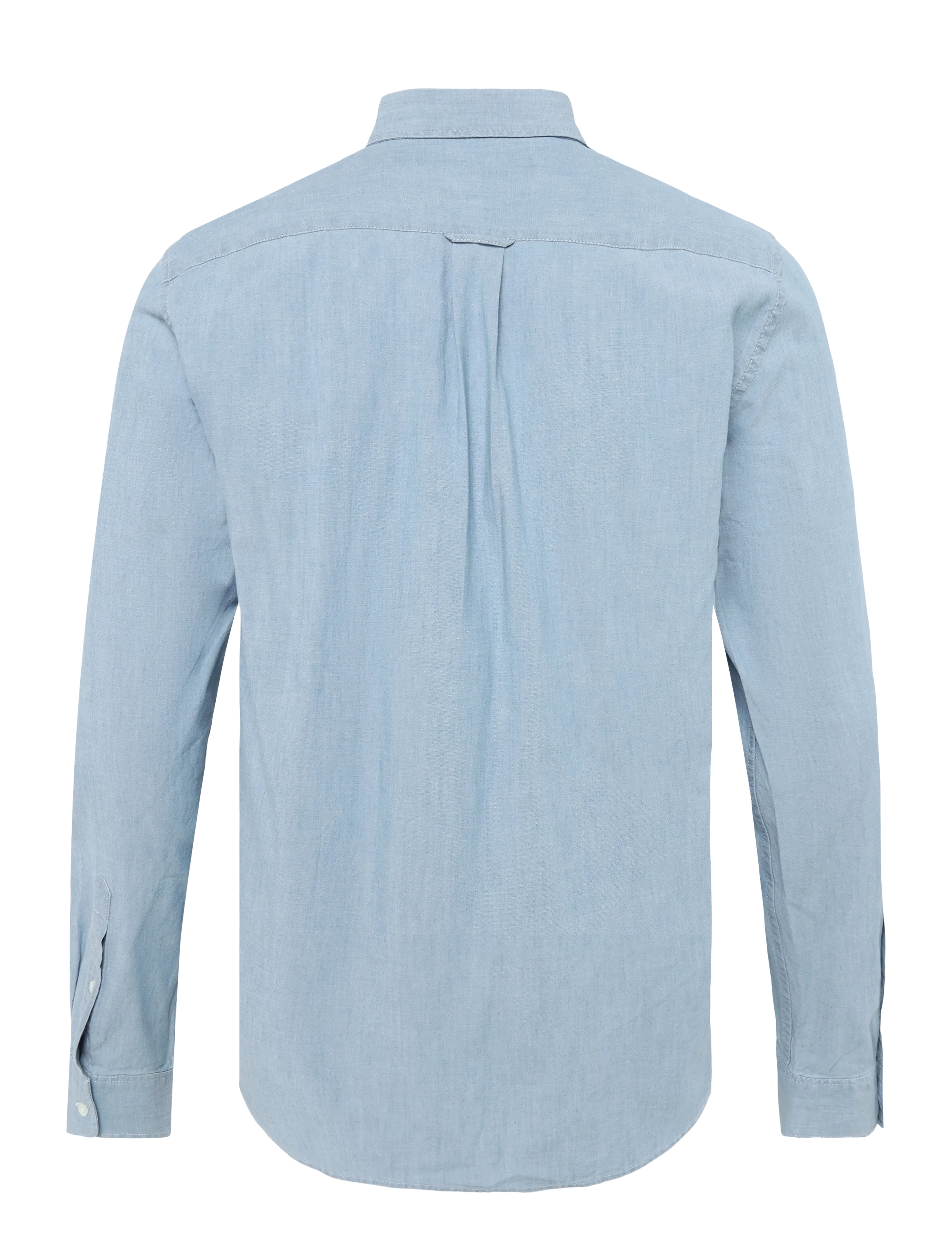 Maison Kitsune - FOX HEAD EMBROIDERY CLASSIC SHIRT BD - washed indigo - 1
