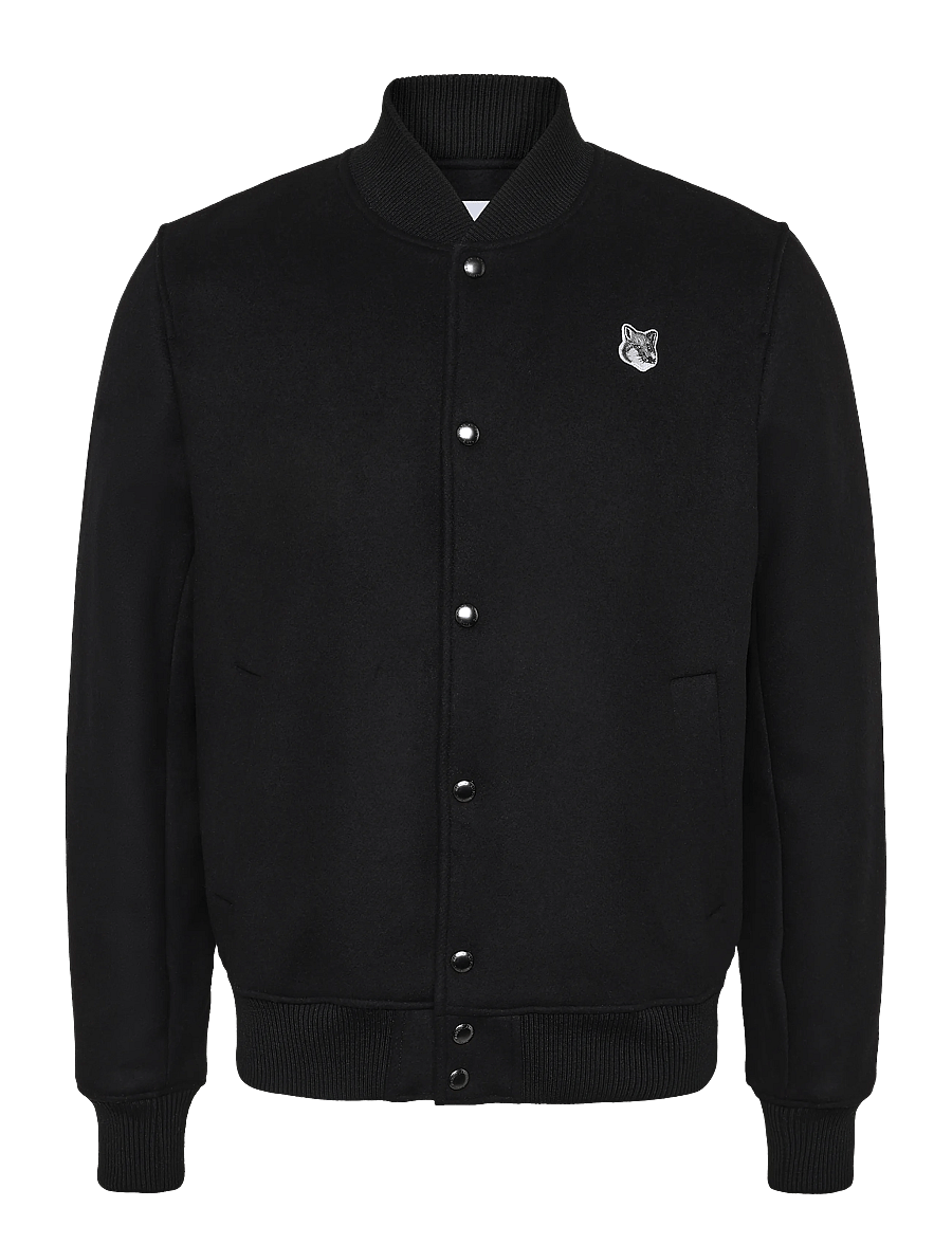 Maison Kitsune - CLASSIC TEDDY - varsity jackets - black - 0