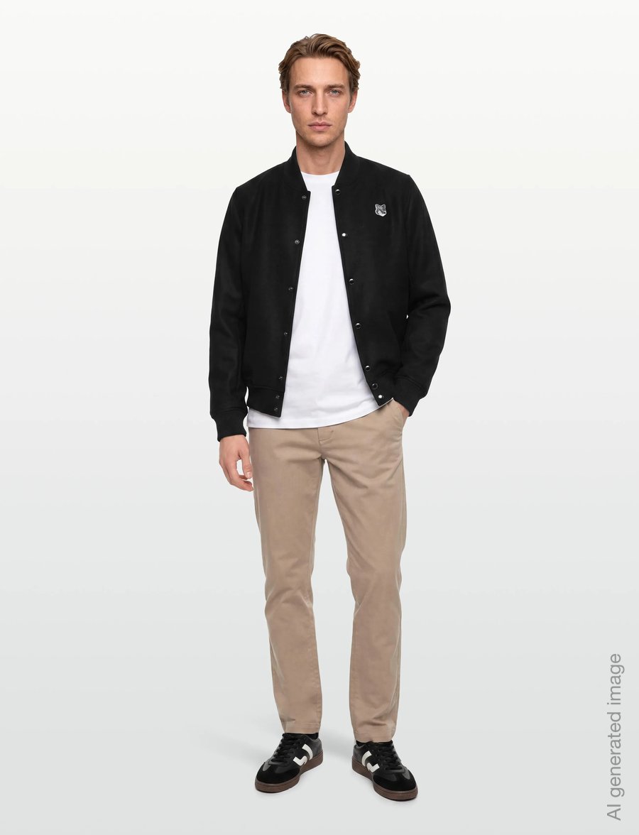 Maison Kitsune - CLASSIC TEDDY - kolledžijakid - black - 0