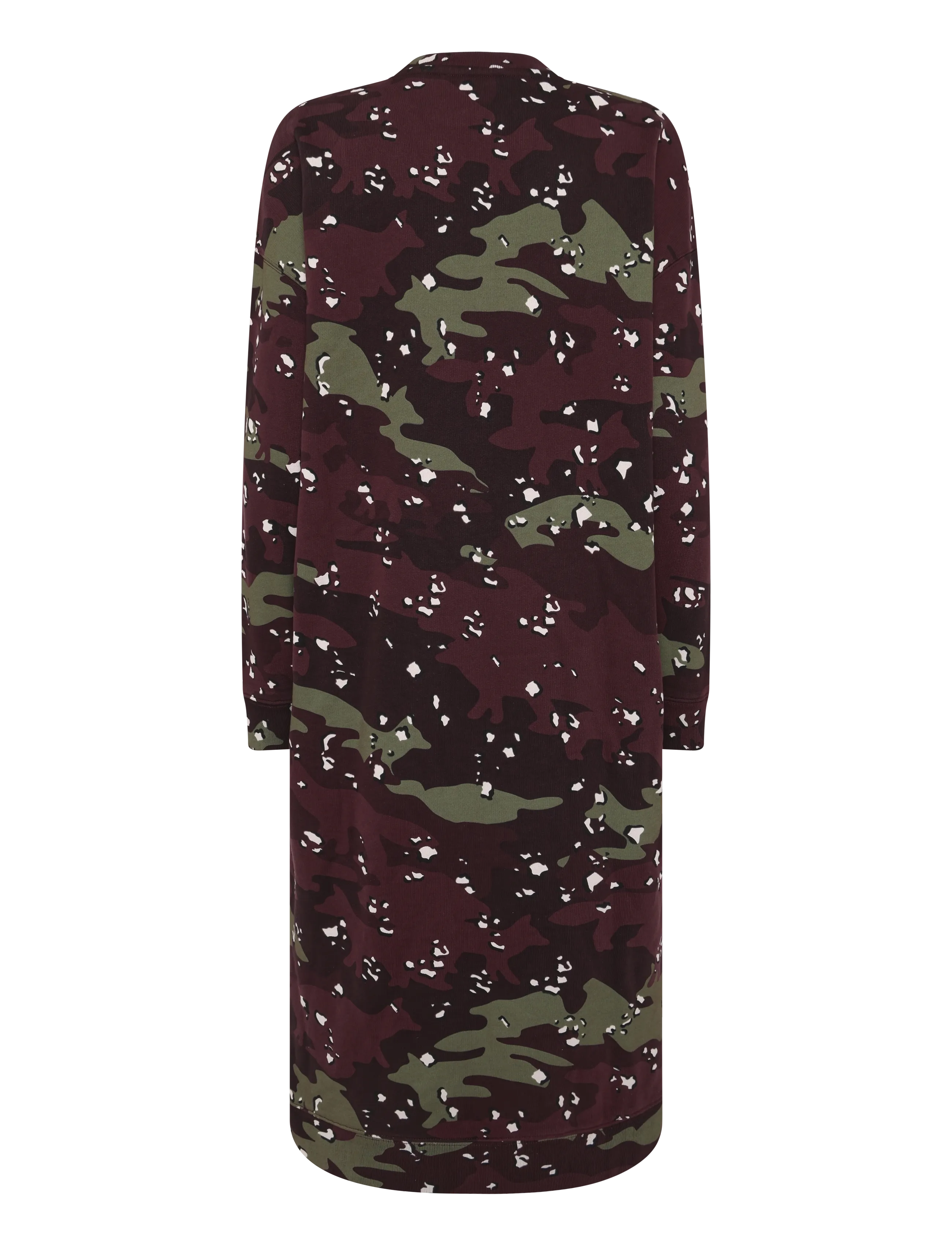Maison Kitsune - CAMO FOX LONG SWEAT DRESS - knitted dresses - wine lees design - 1