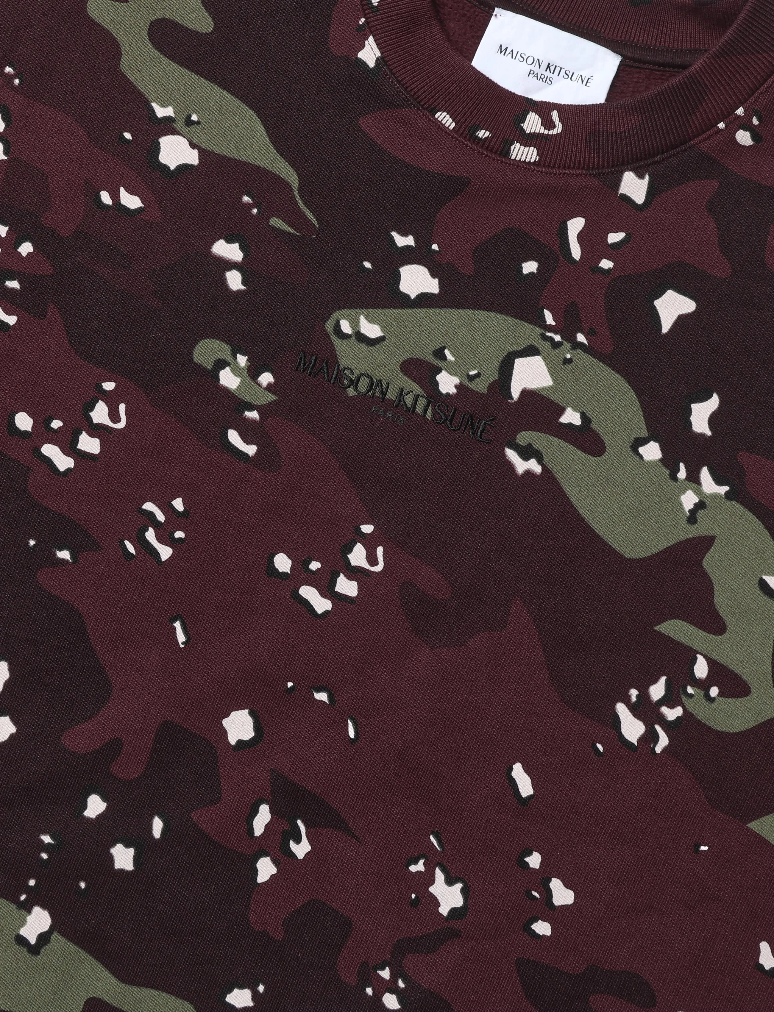 Maison Kitsune - CAMO FOX LONG SWEAT DRESS - knitted dresses - wine lees design - 2
