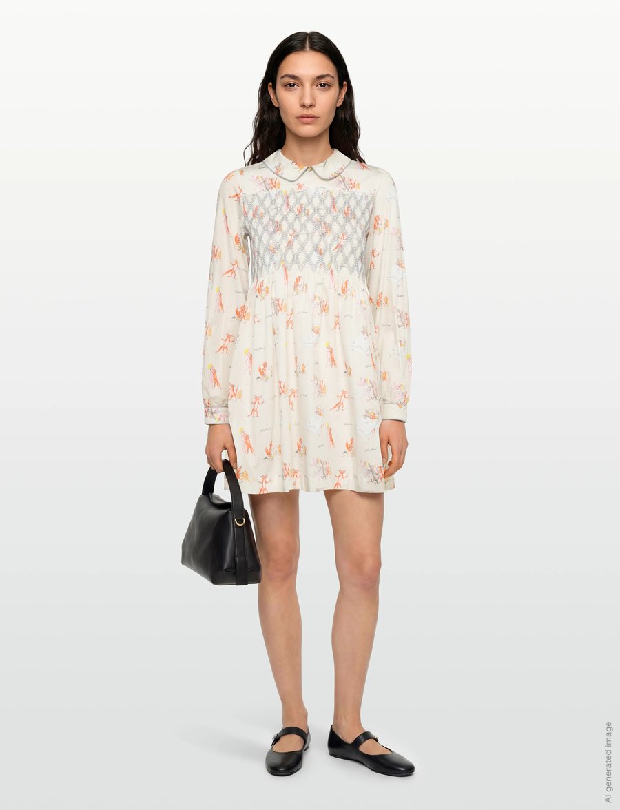 Maison Kitsune - OLY MINI SMOCK DRESS - kurze kleider - multico design - 0