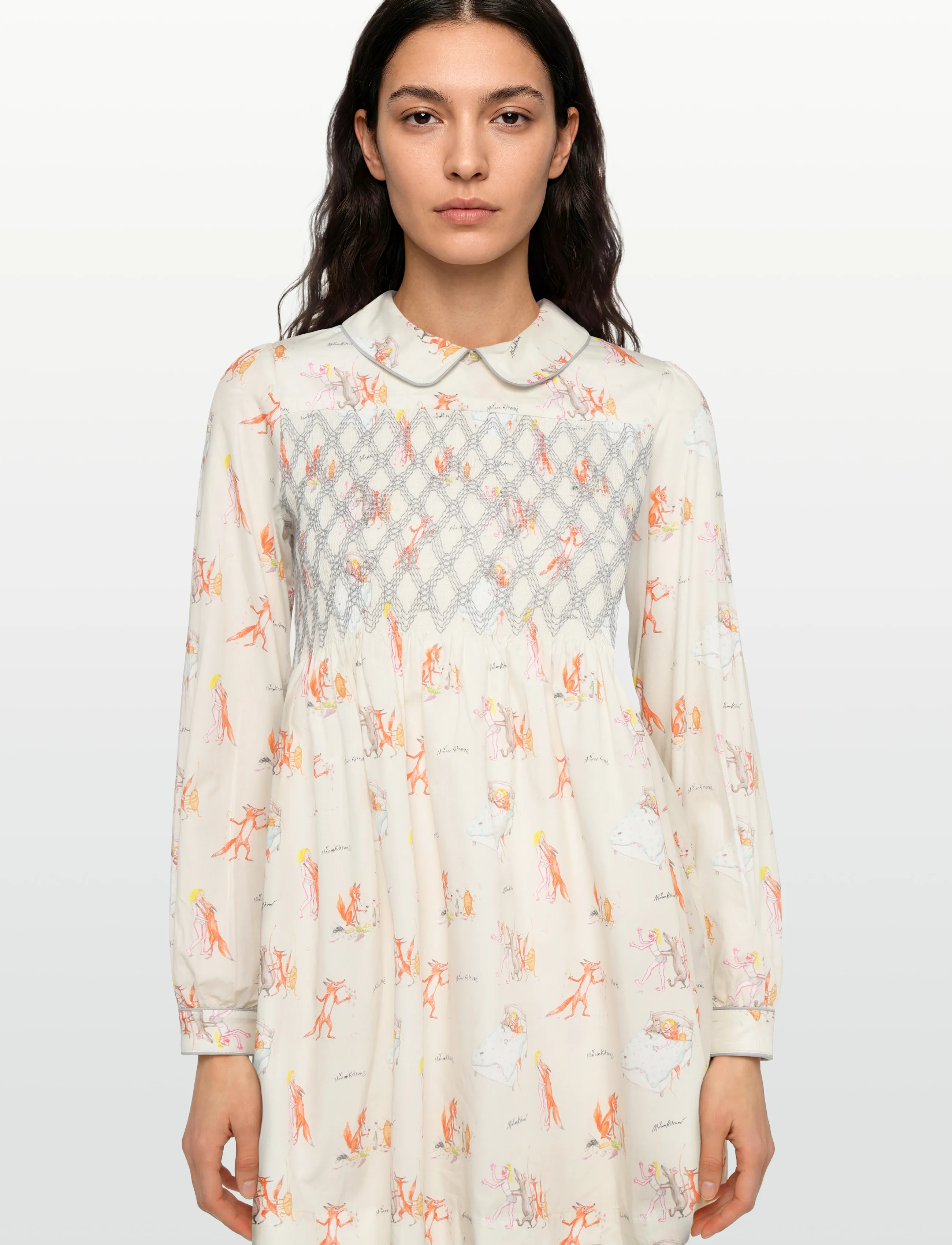 Maison Kitsune - OLY MINI SMOCK DRESS - kurze kleider - multico design - 3