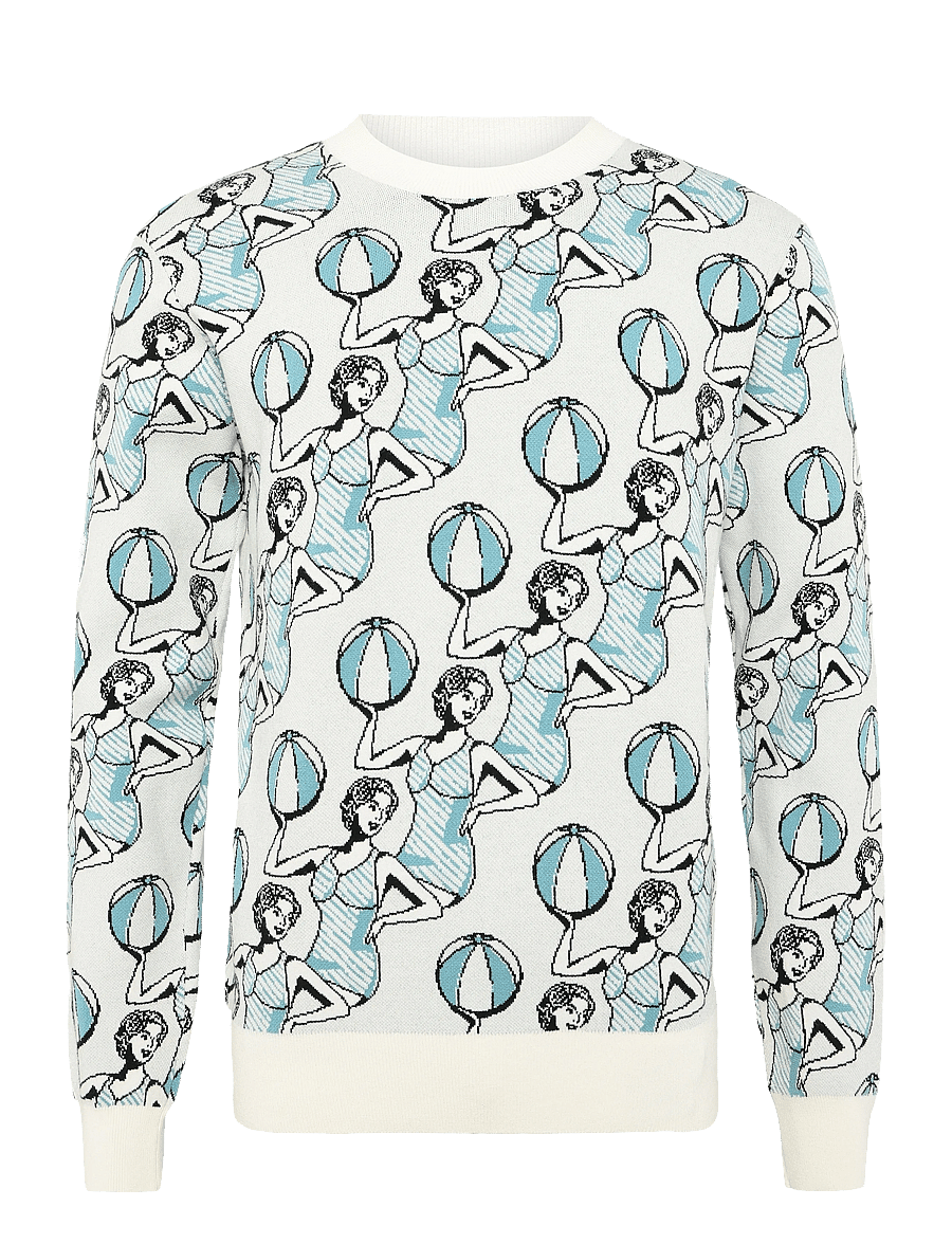Maison Kitsune - DANCING GIRLS COMFORT JUMPER - rundhals - multico design - 0