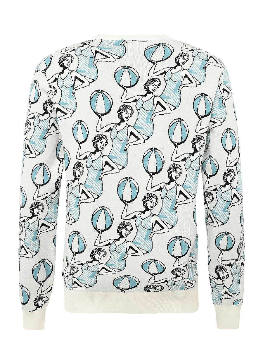 Maison Kitsune - DANCING GIRLS COMFORT JUMPER - rundhals - multico design - 1