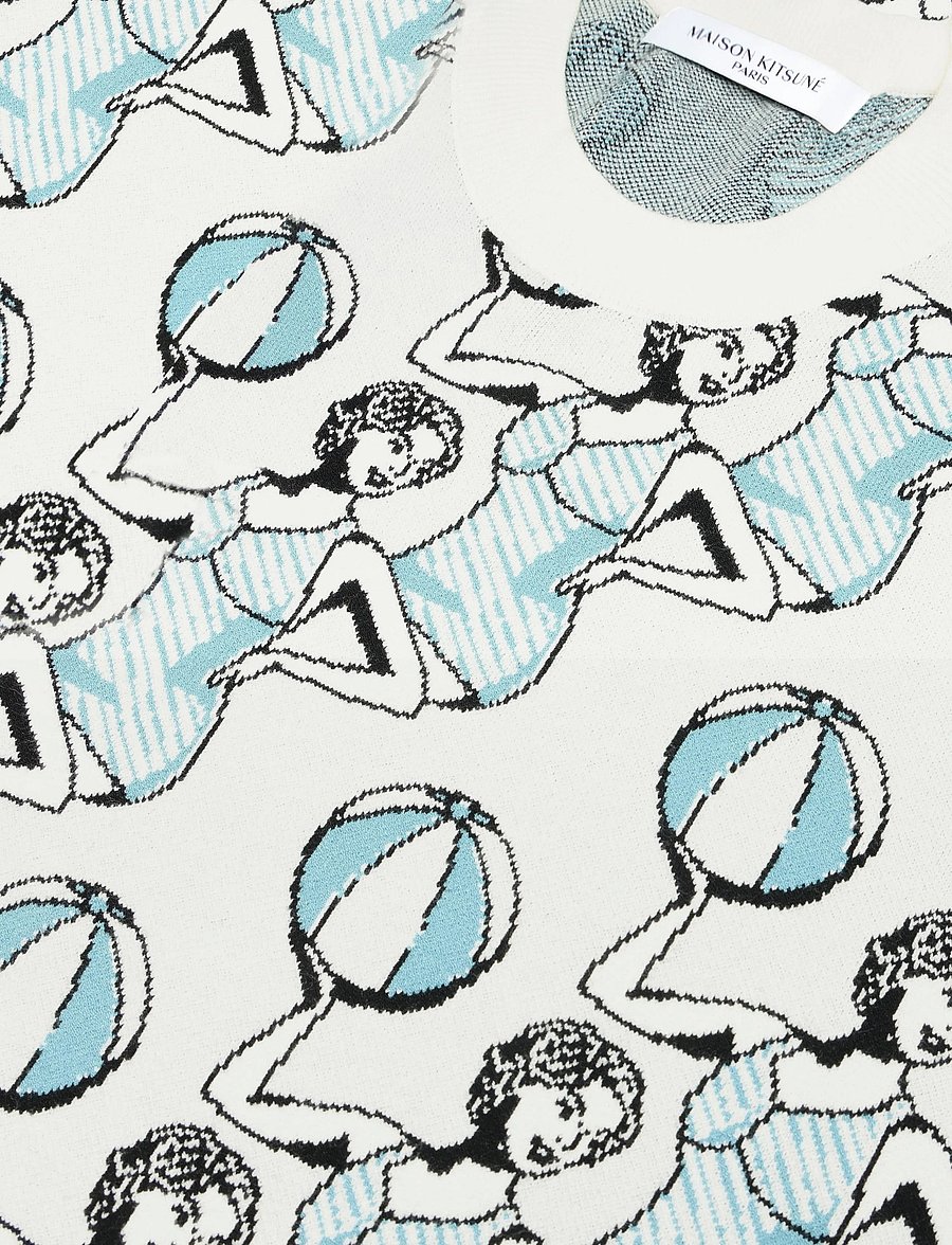 Maison Kitsune - DANCING GIRLS COMFORT JUMPER - rundhals - multico design - 2