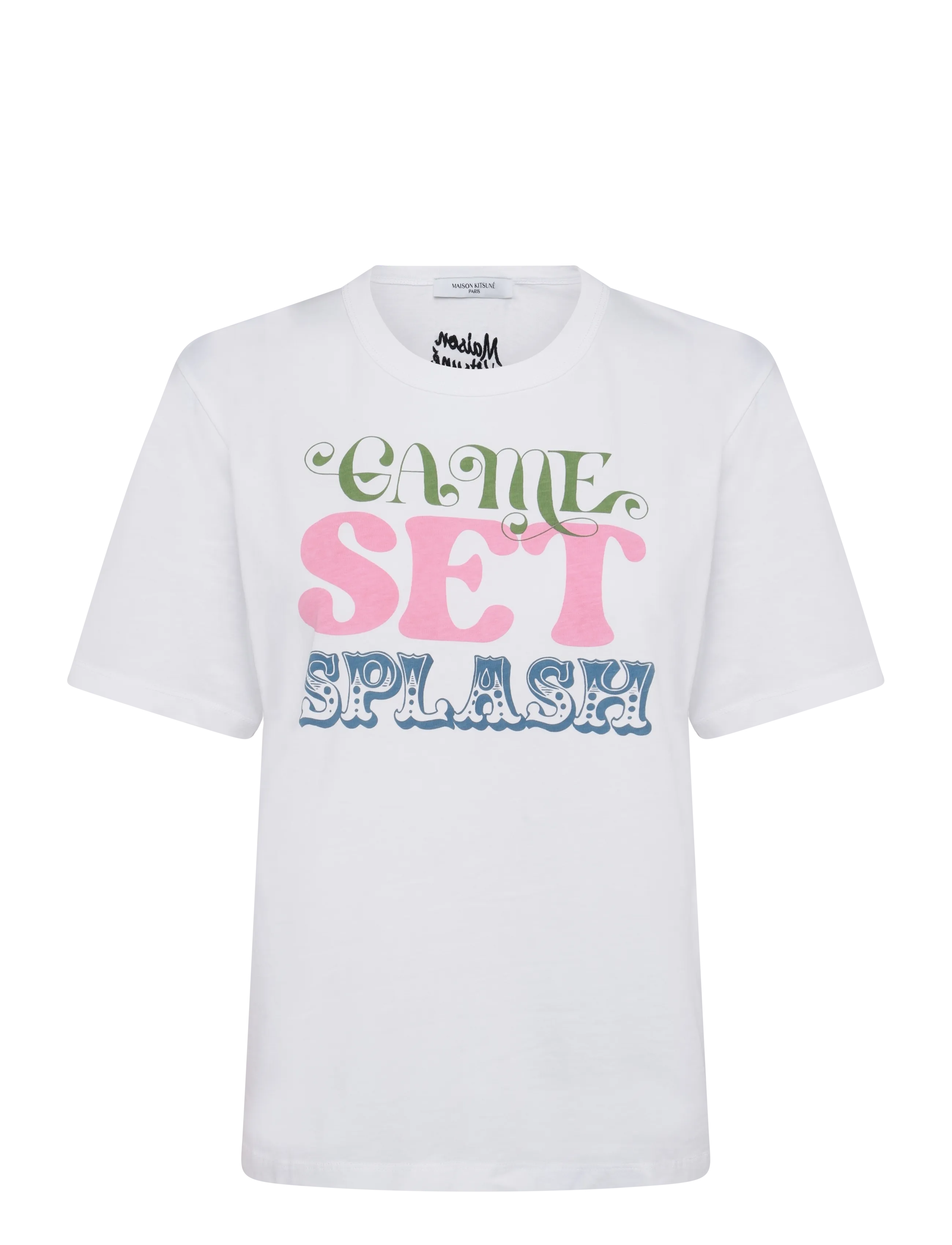 Maison Kitsune GAME SET SPLASH COMFORT TEE-SHIRT - Kleidung - WHITE / white