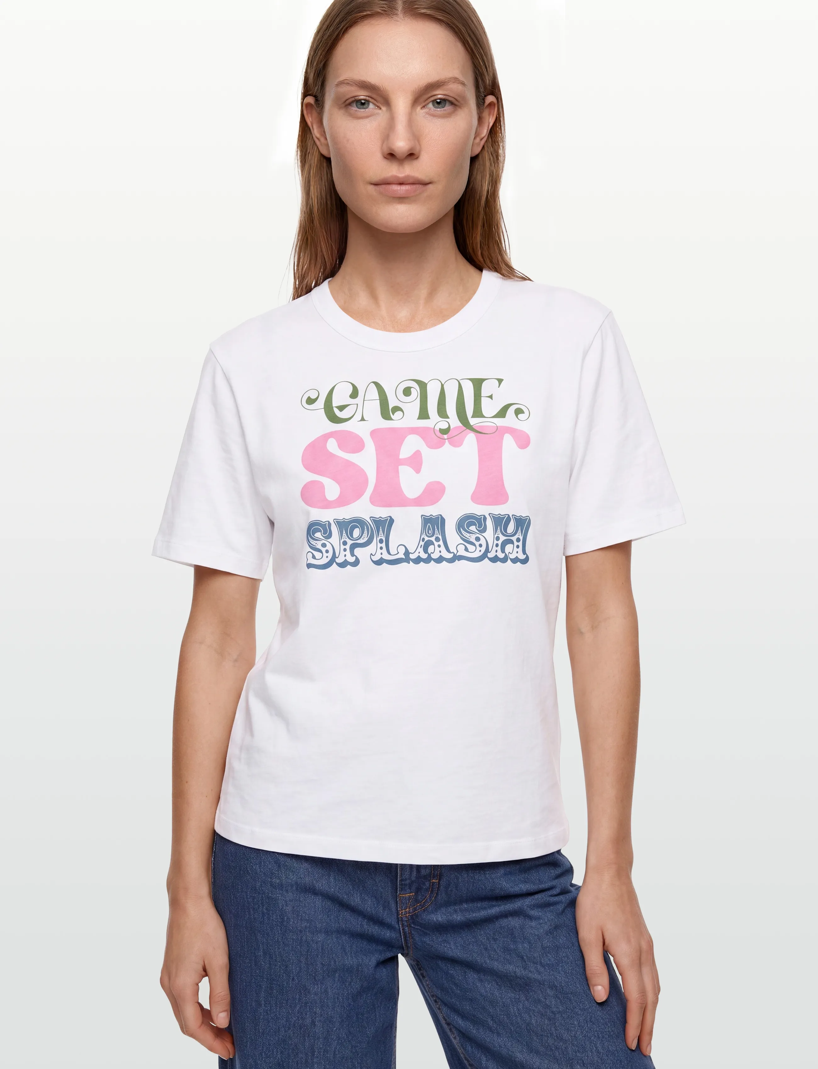 Maison Kitsune - GAME SET SPLASH COMFORT TEE-SHIRT - stuttermarbolir - white - 3