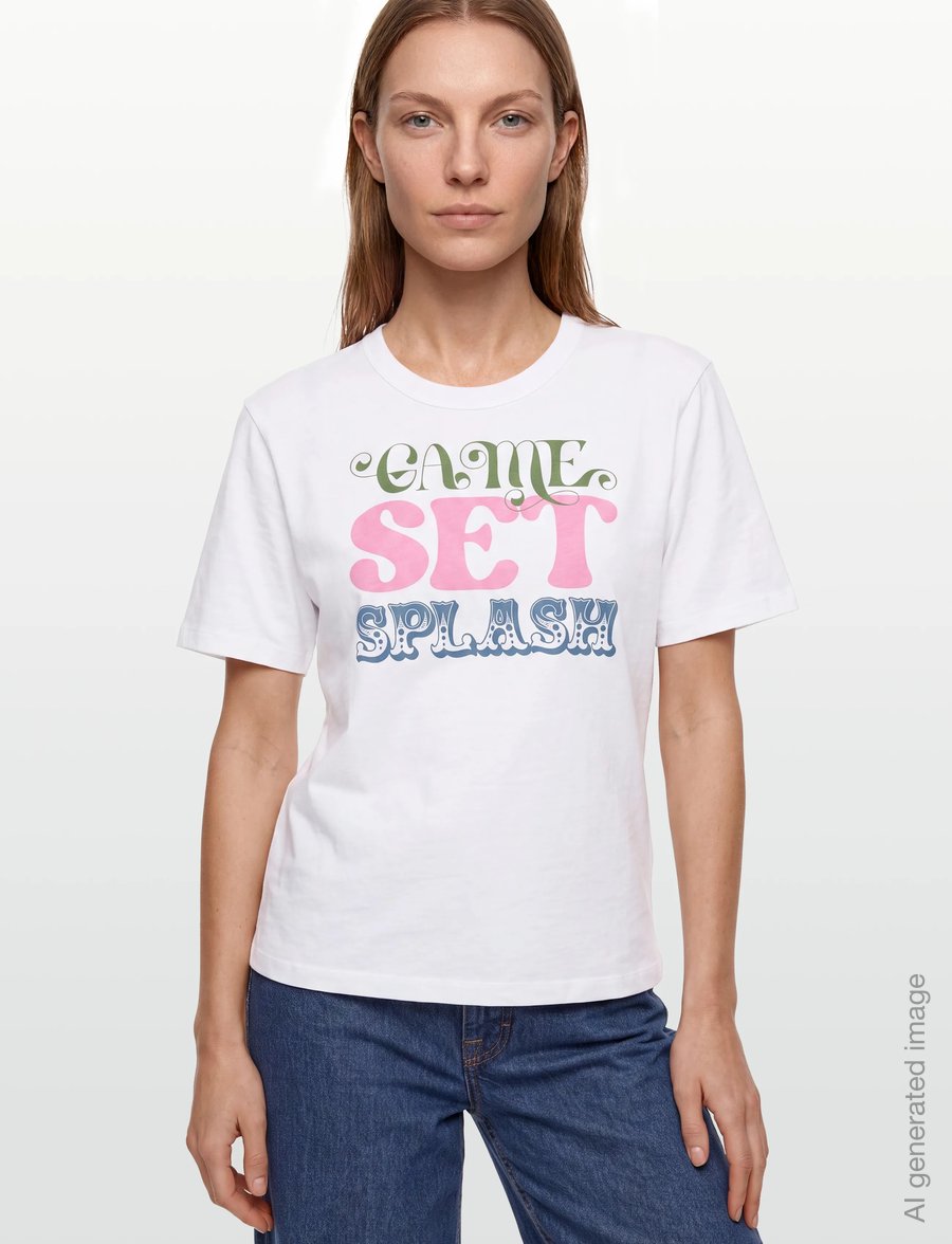 Maison Kitsune - GAME SET SPLASH COMFORT TEE-SHIRT - t-shirts - white - 3