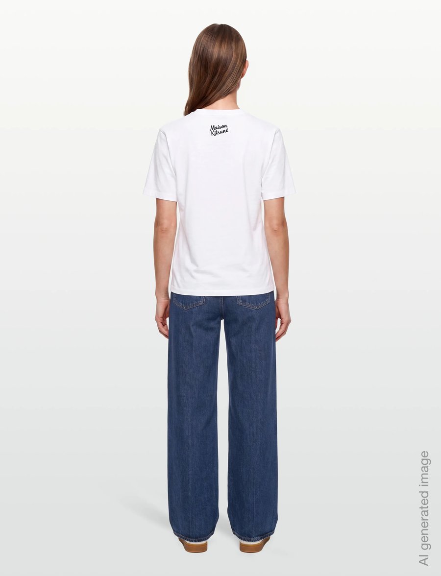 Maison Kitsune - GAME SET SPLASH COMFORT TEE-SHIRT - t-shirts - white - 4