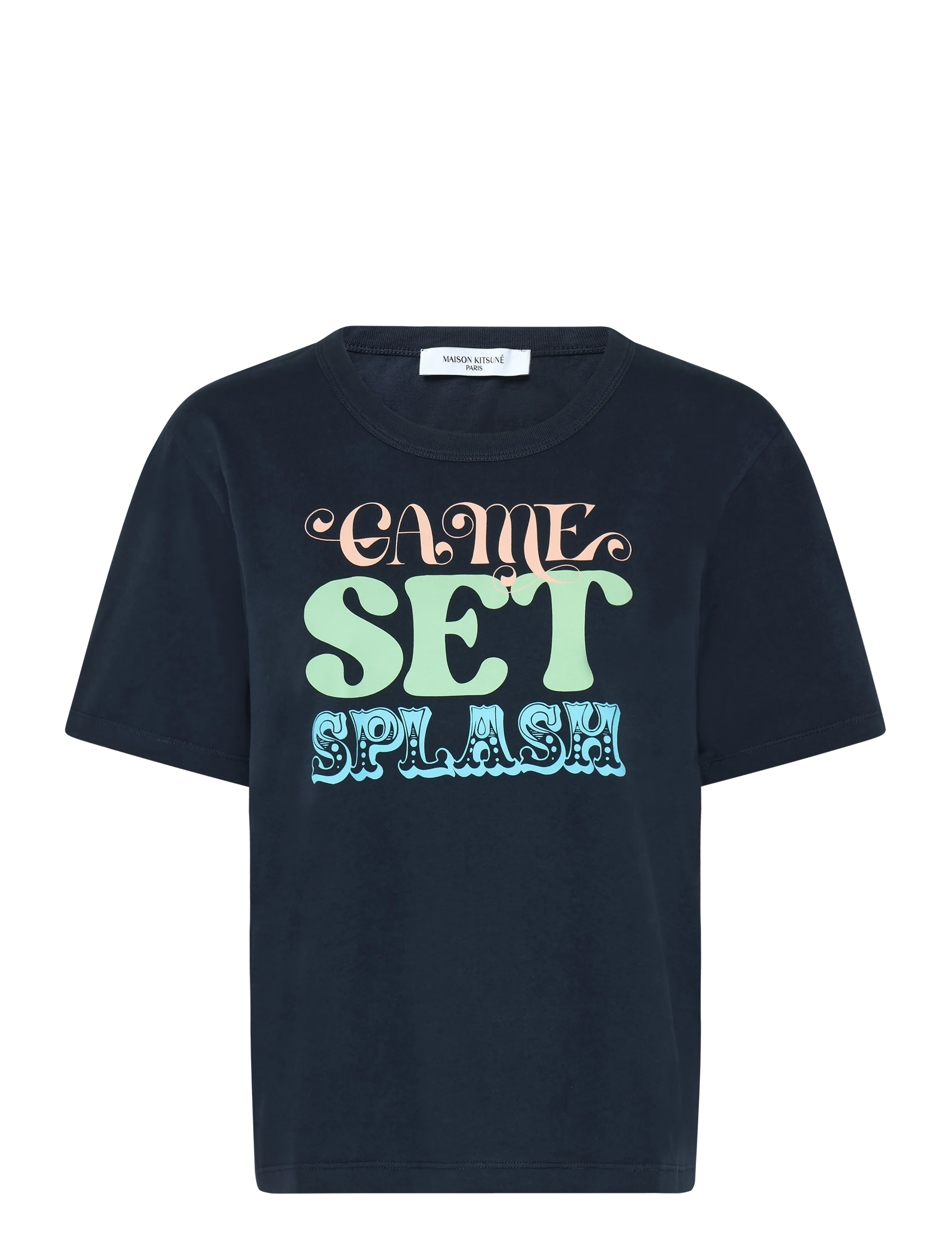 Maison Kitsune GAME SET SPLASH COMFORT TEE-SHIRT - Kleidung - NAVY / navy