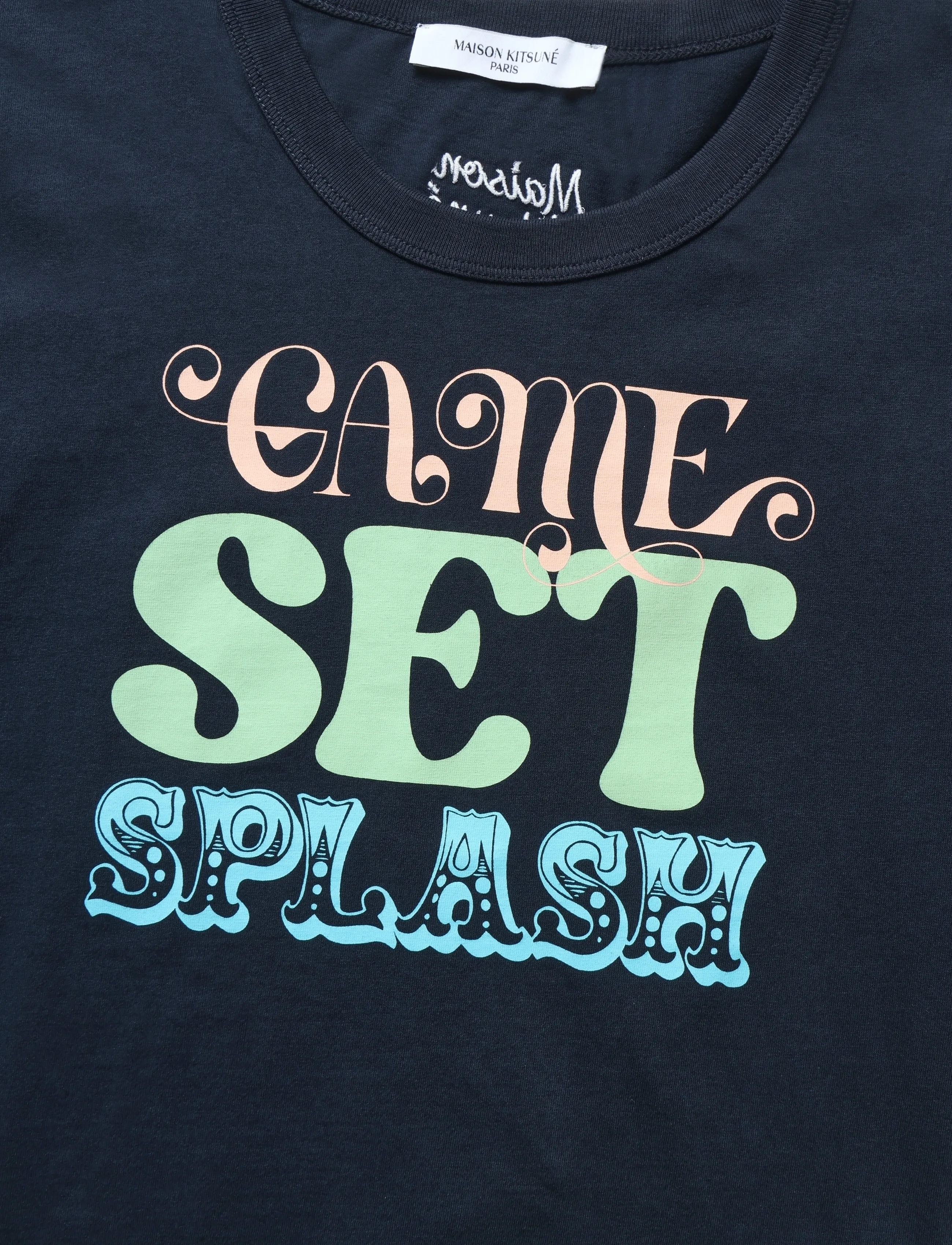 Maison Kitsune - GAME SET SPLASH COMFORT TEE-SHIRT - t-shirts - navy - 5