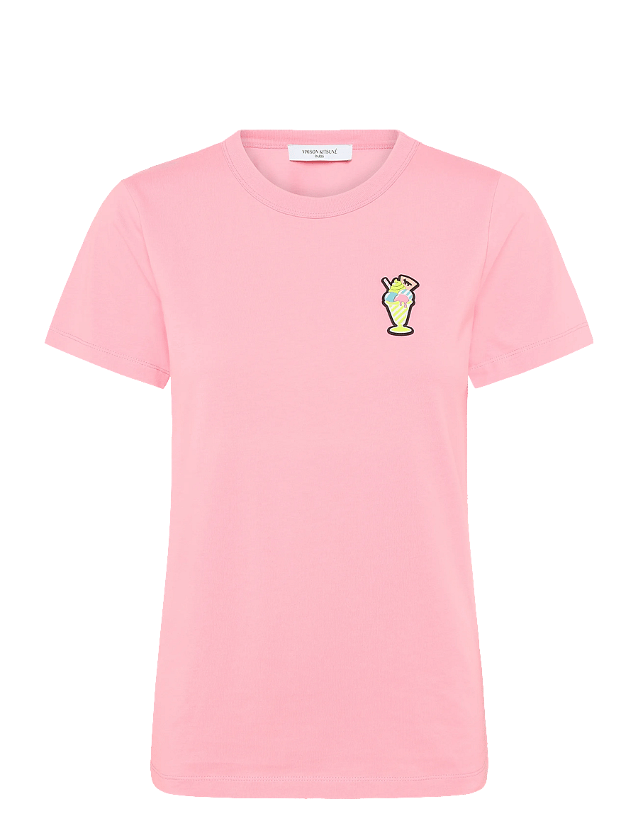Maison Kitsune - ICE CREAM PATCH REGULAR TEE-SHIRT - t-shirts - strawberry - 1