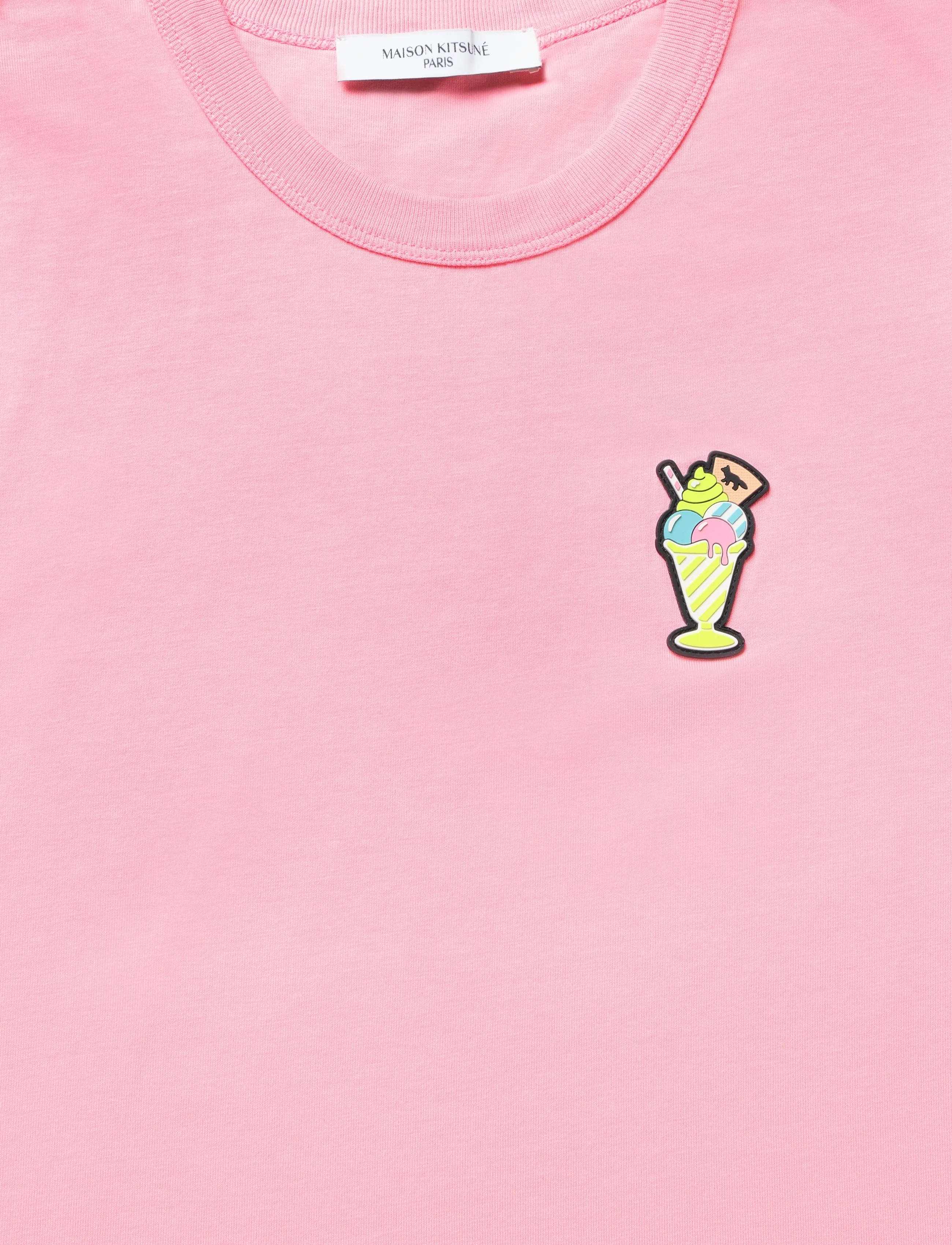 Maison Kitsune - ICE CREAM PATCH REGULAR TEE-SHIRT - strawberry - 2
