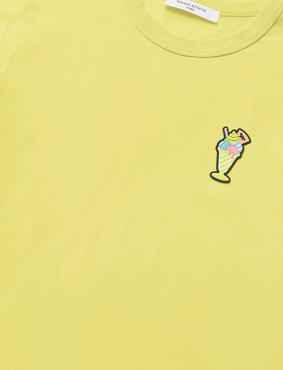 Maison Kitsune - ICE CREAM PATCH REGULAR TEE-SHIRT - t-shirts - lemon - 2