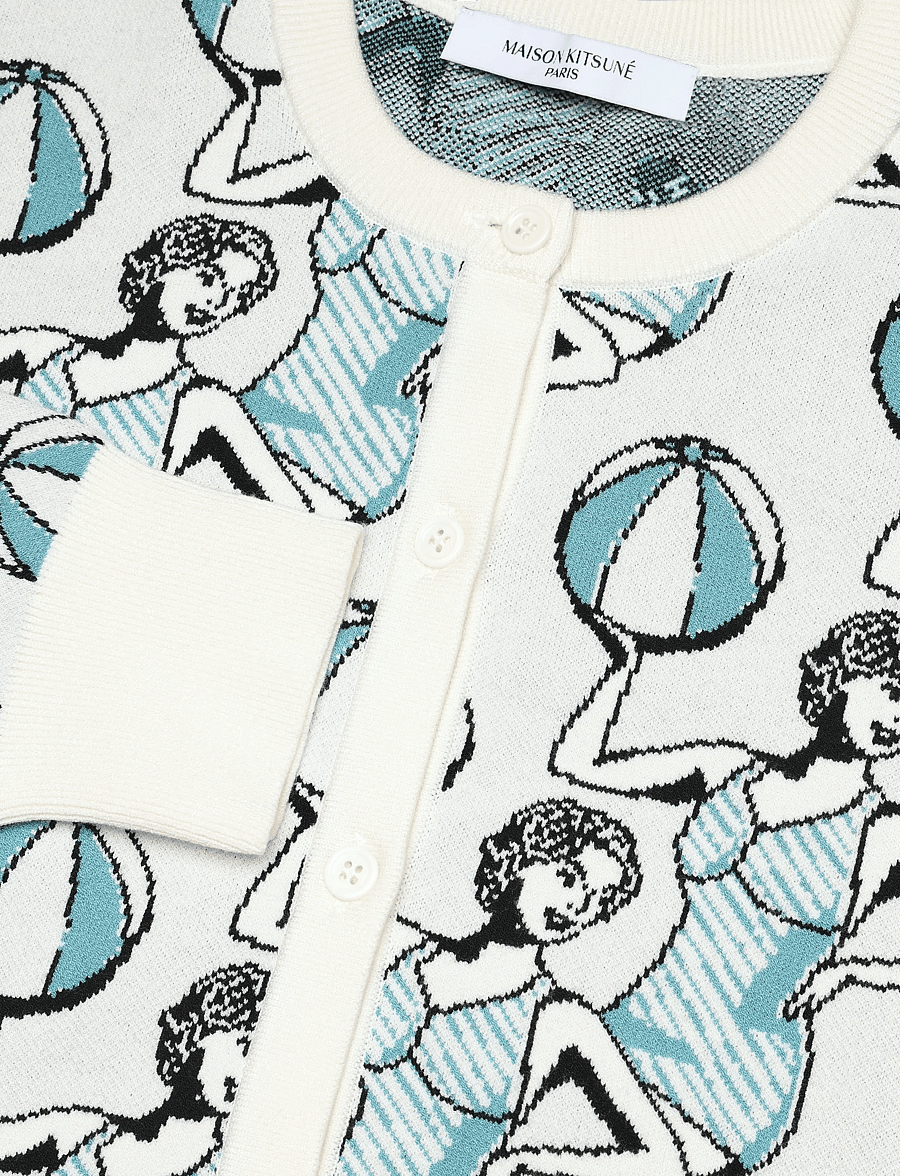 Maison Kitsune - DANCING GIRLS FITTED CARDIGAN - kardiganid - multico design - 2