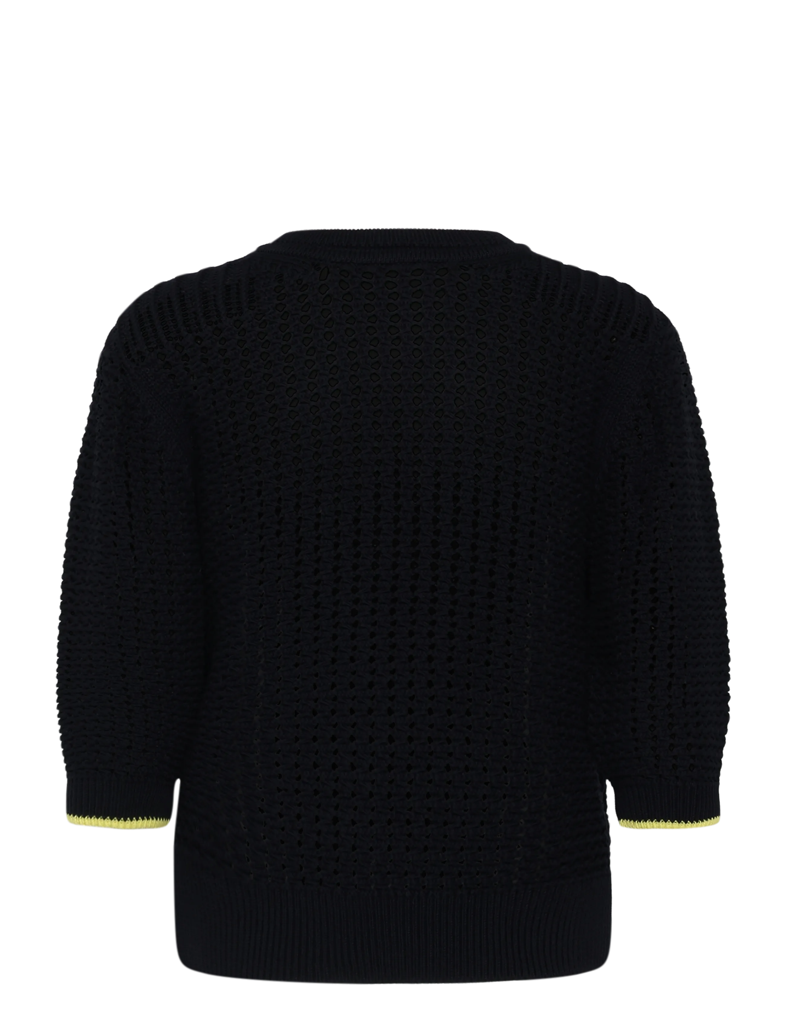 Maison Kitsune - TEXTURISED CROPPED JUMPER - stickade tröjor - navy - 1