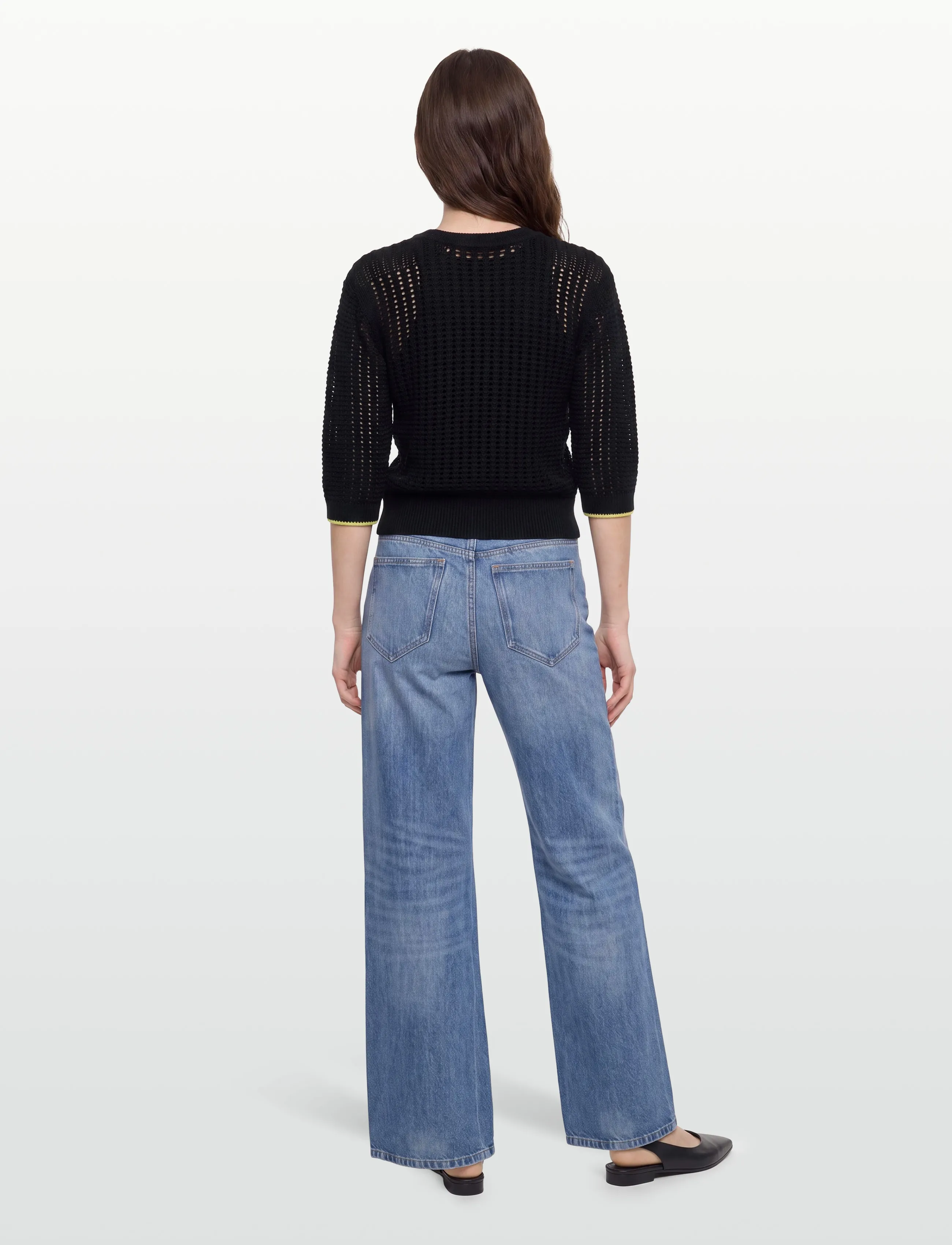 Maison Kitsune - TEXTURISED CROPPED JUMPER - kampsunid - navy - 4
