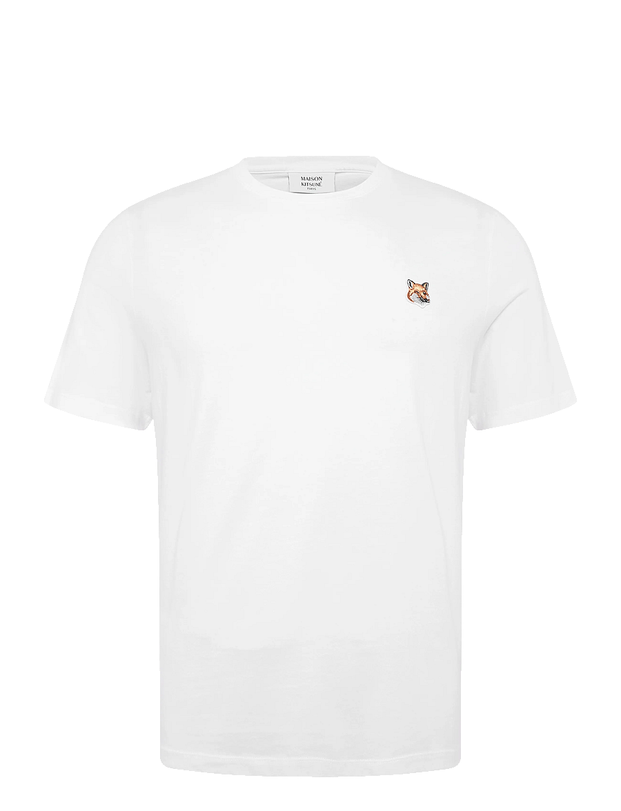 Maison Kitsune - FOX HEAD PATCH REGULAR TEE-SHIRT - kurzärmelige t-shirts - white - 1