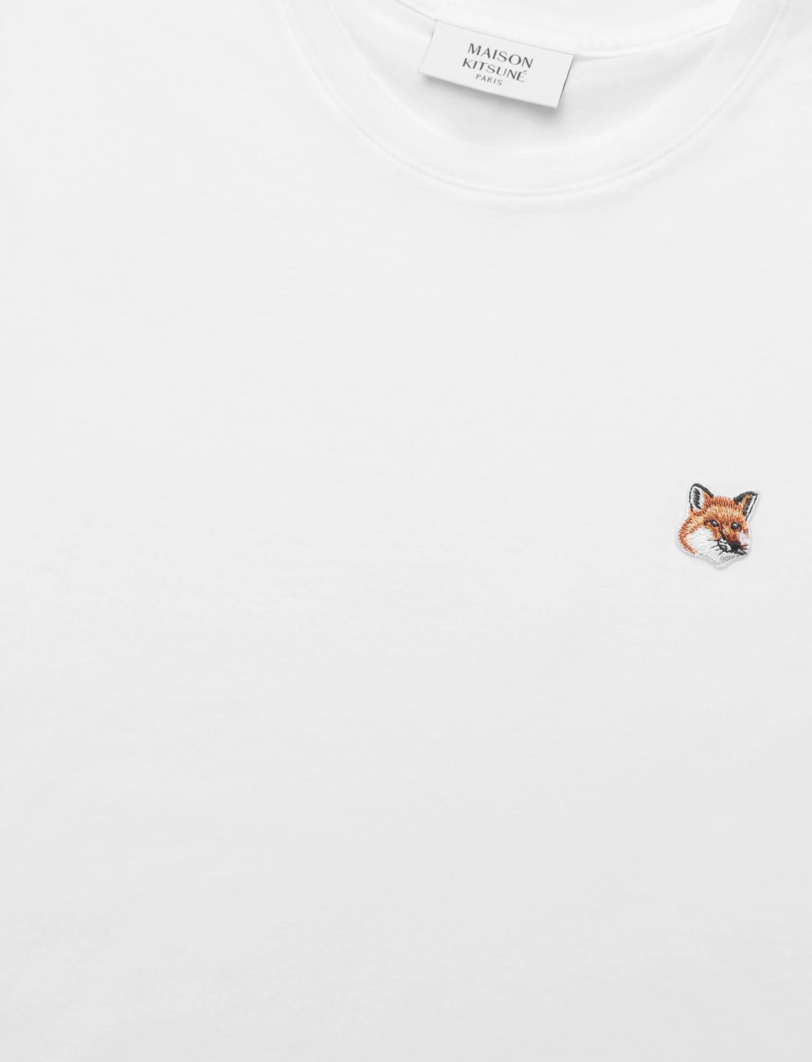 Maison Kitsune - FOX HEAD PATCH REGULAR TEE-SHIRT - white - 3