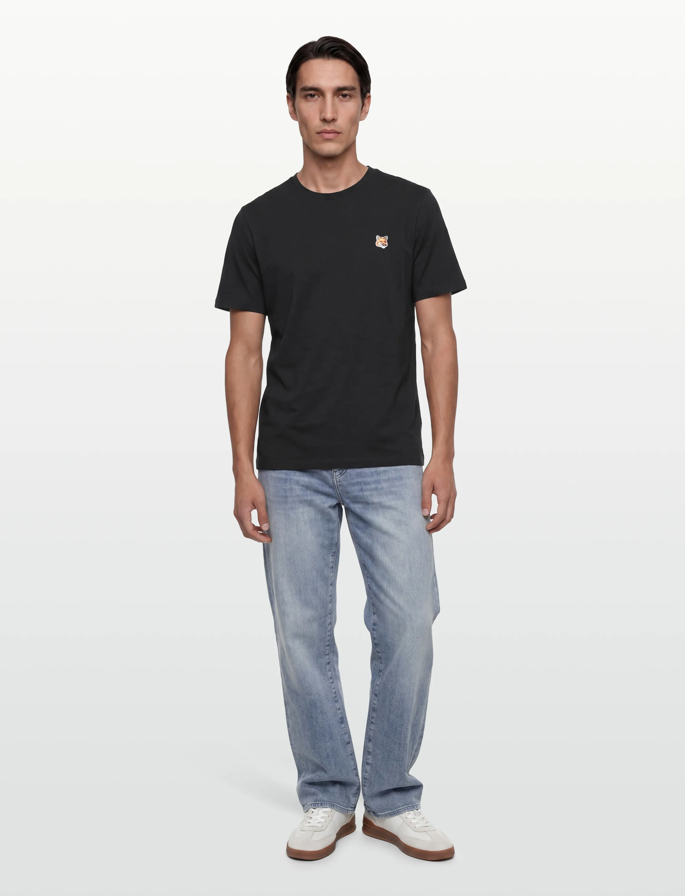 Maison Kitsune FOX HEAD PATCH REGULAR TEE-SHIRT - Riided - BLACK / black