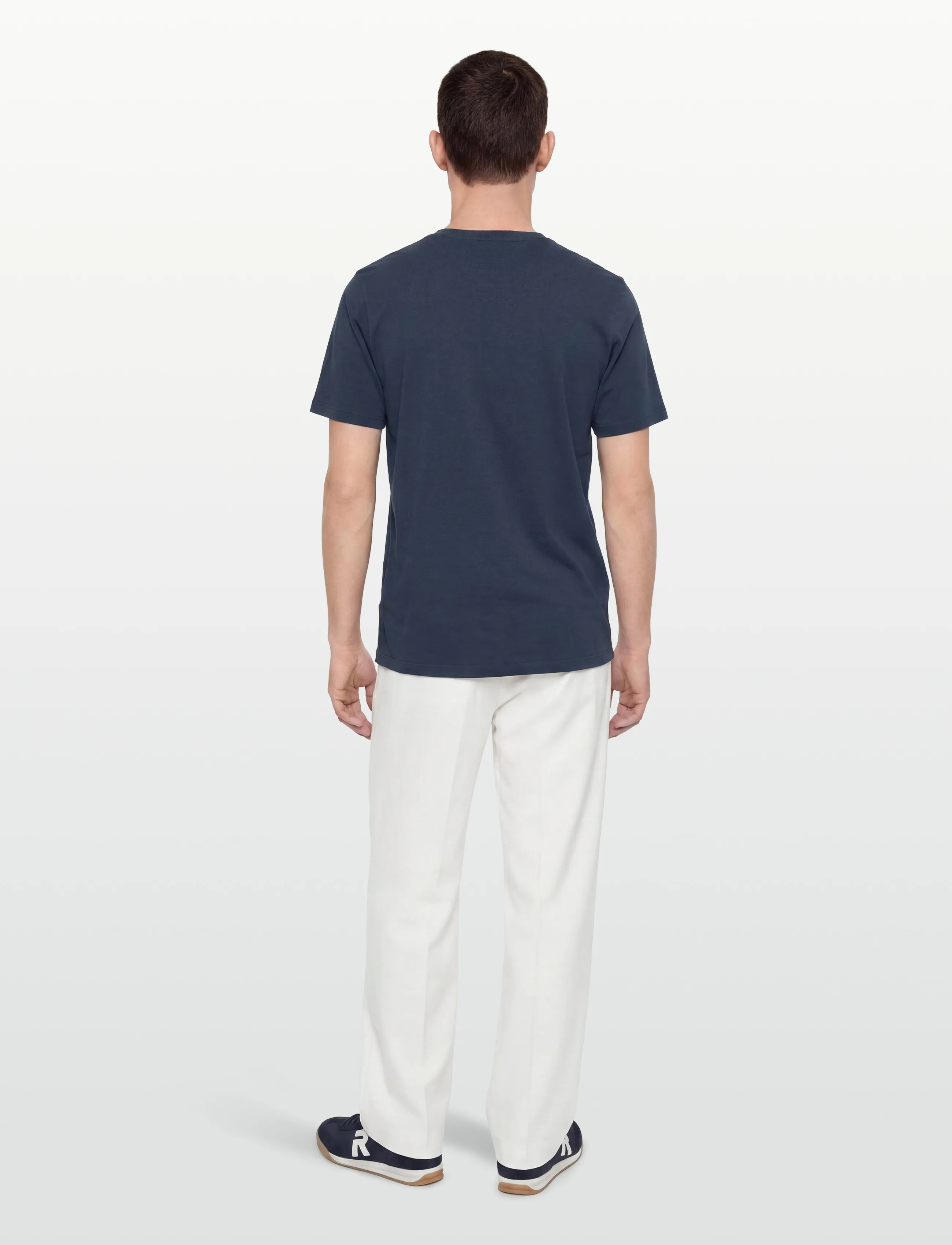 Maison Kitsune - FOX HEAD PATCH REGULAR TEE-SHIRT - short-sleeved t-shirts - ink blue - 4