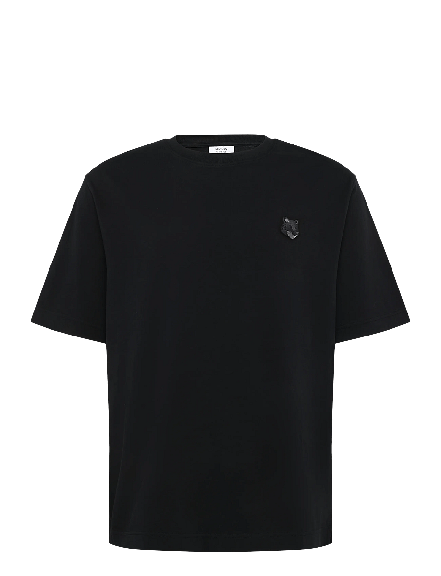 Maison Kitsune - BOLD FOX HEAD PATCH OVERSIZE TEE SHIRT - short-sleeved t-shirts - black - 1