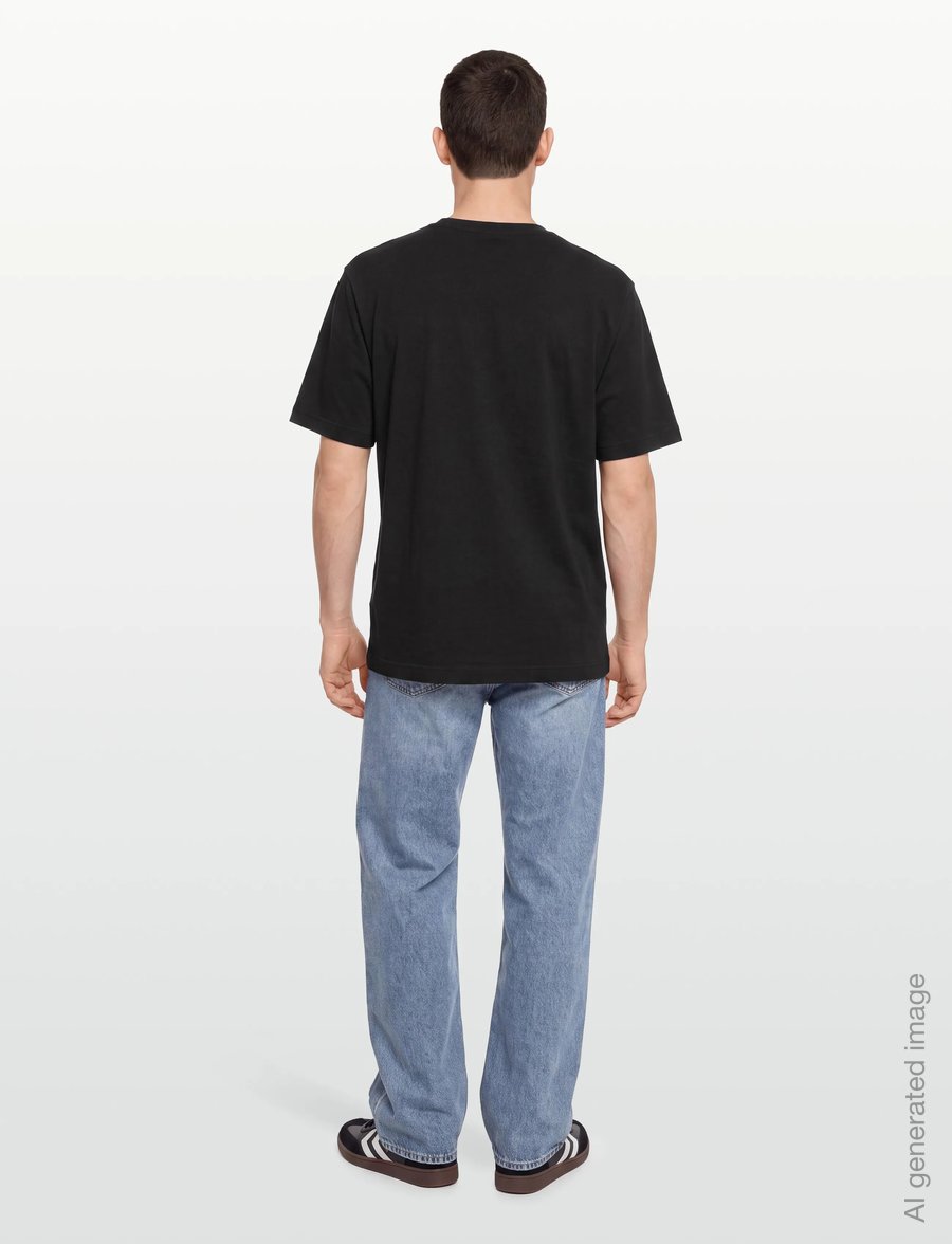 Maison Kitsune - BOLD FOX HEAD PATCH OVERSIZE TEE SHIRT - short-sleeved t-shirts - black - 4