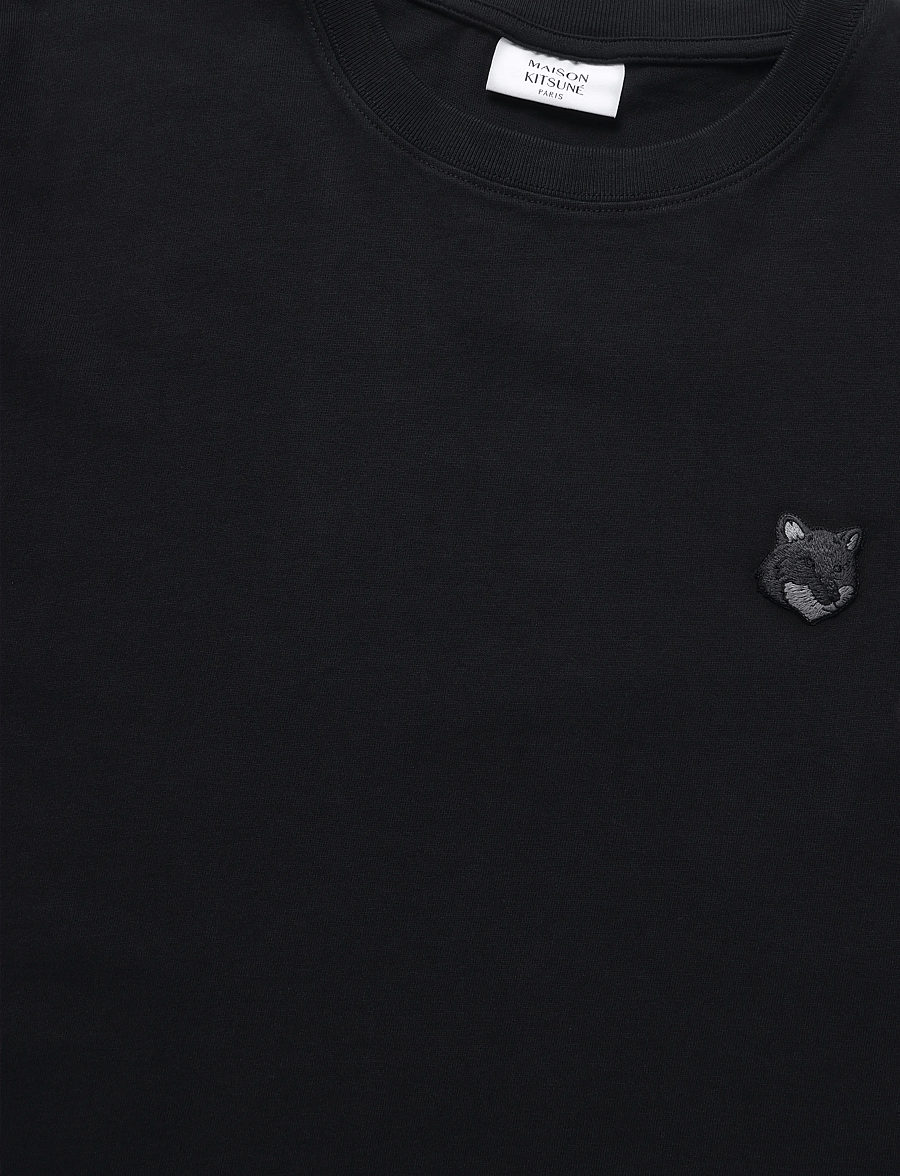 Maison Kitsune - BOLD FOX HEAD PATCH OVERSIZE TEE SHIRT - short-sleeved t-shirts - black - 5