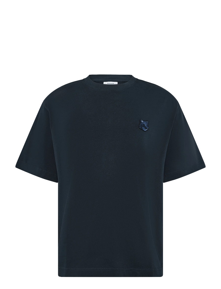 Maison Kitsune - BOLD FOX HEAD PATCH OVERSIZE TEE SHIRT - kortärmade t-shirts - deep navy - 0