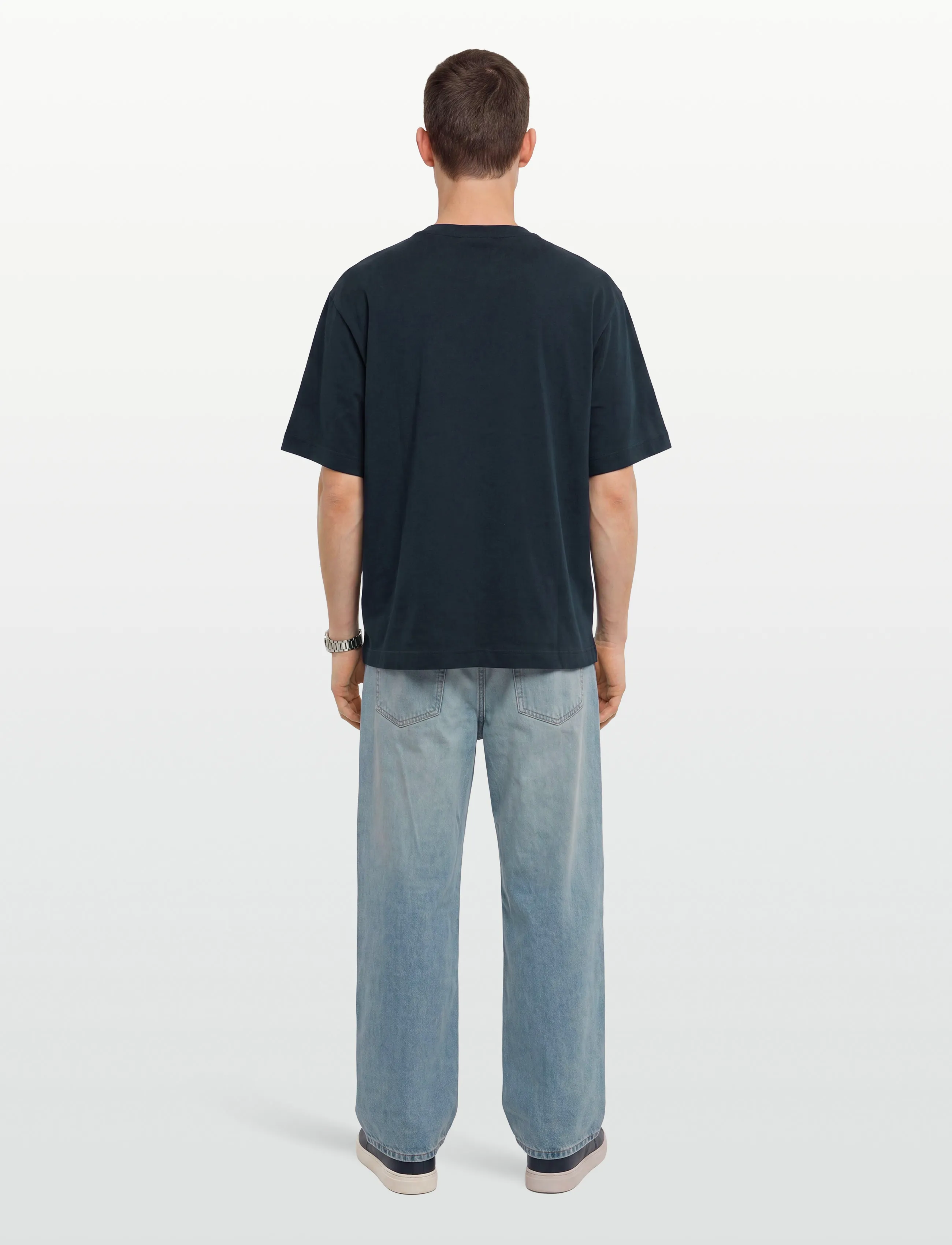 Maison Kitsune - BOLD FOX HEAD PATCH OVERSIZE TEE SHIRT - kortærmede t-shirts - deep navy - 4