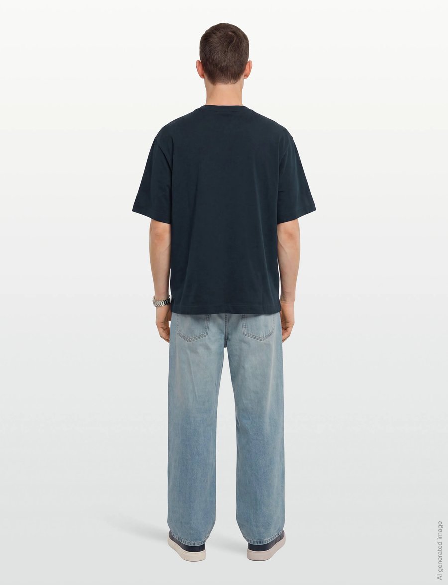 Maison Kitsune - BOLD FOX HEAD PATCH OVERSIZE TEE SHIRT - kortærmede t-shirts - deep navy - 4