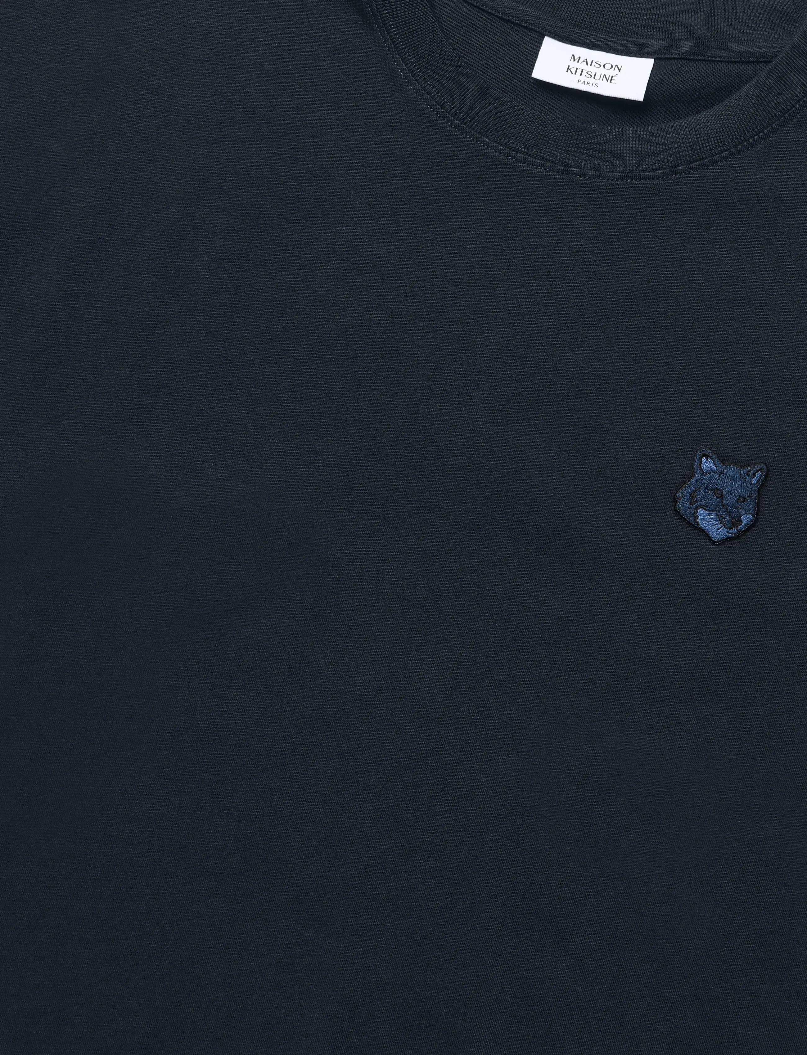Maison Kitsune - BOLD FOX HEAD PATCH OVERSIZE TEE SHIRT - deep navy - 2