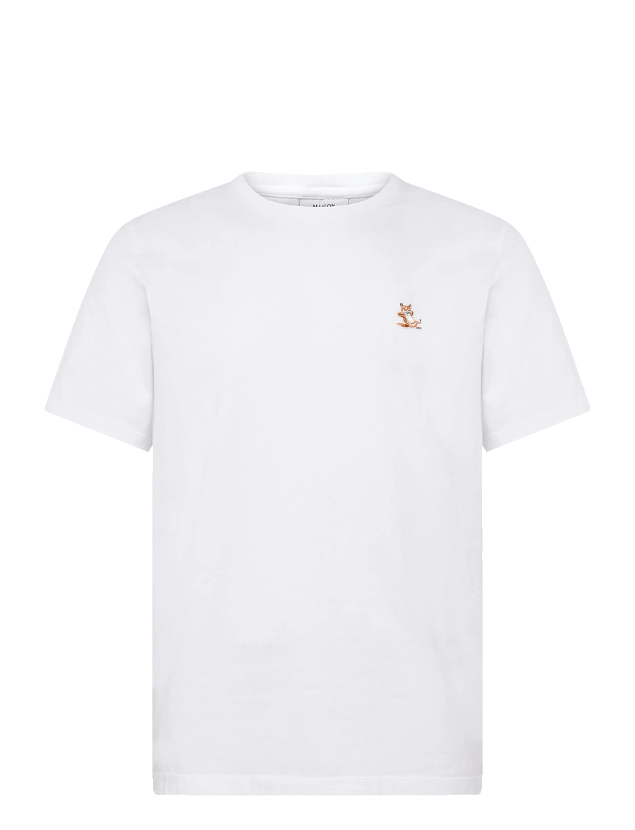 Maison Kitsune - CHILLAX FOX PATCH REGULAR TEE-SHIRT - lühikeste varrukatega t-särgid - white - 1