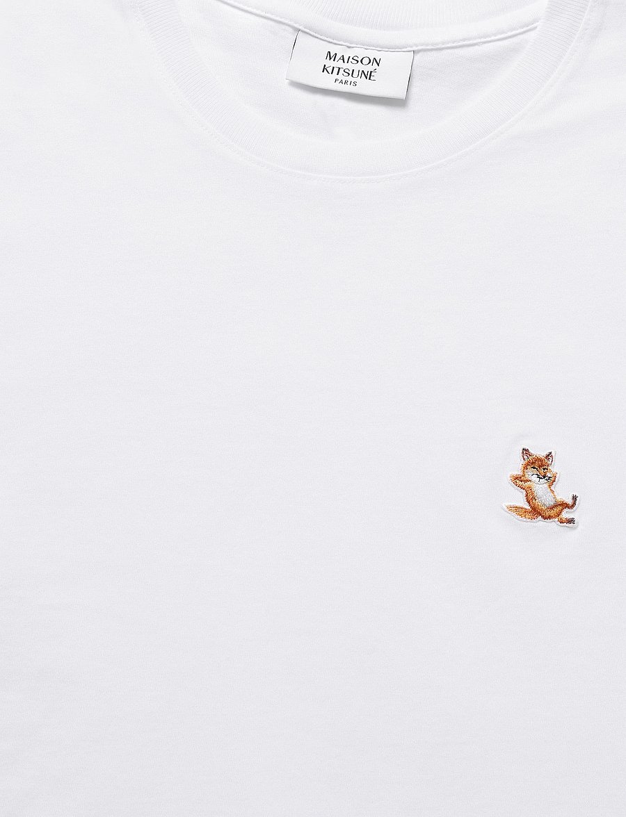 Maison Kitsune - CHILLAX FOX PATCH REGULAR TEE-SHIRT - lühikeste varrukatega t-särgid - white - 5