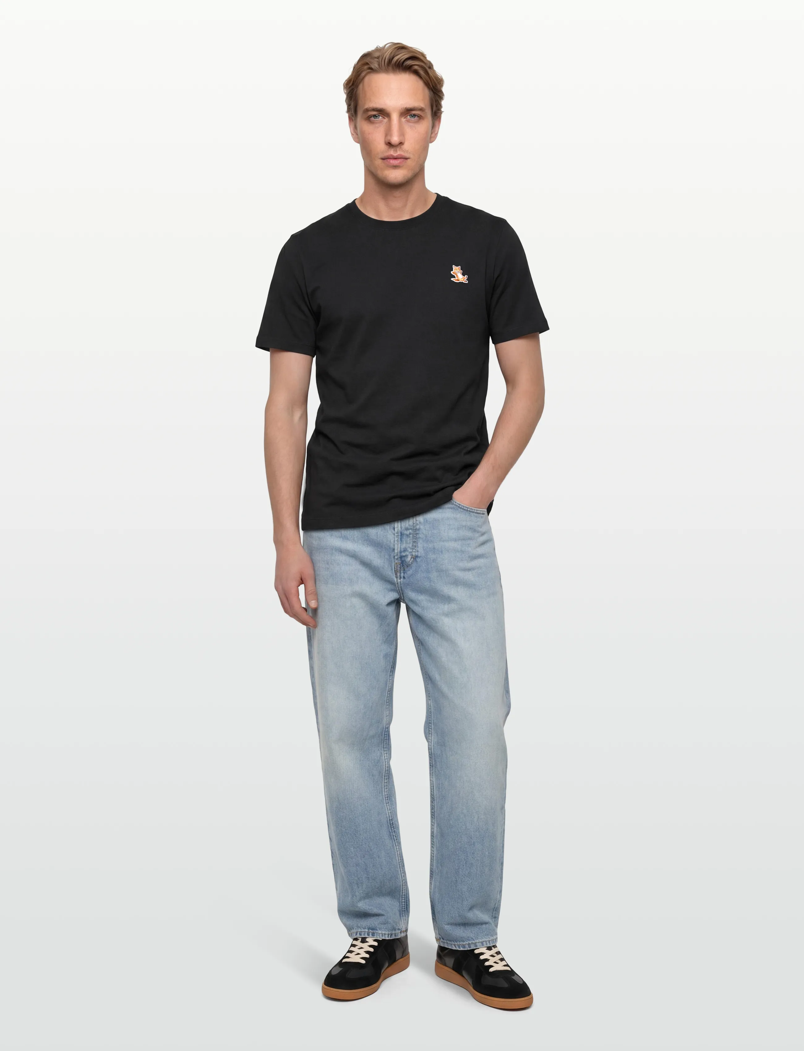Maison Kitsune T-SHIRT - T-shirts - BLACK / black