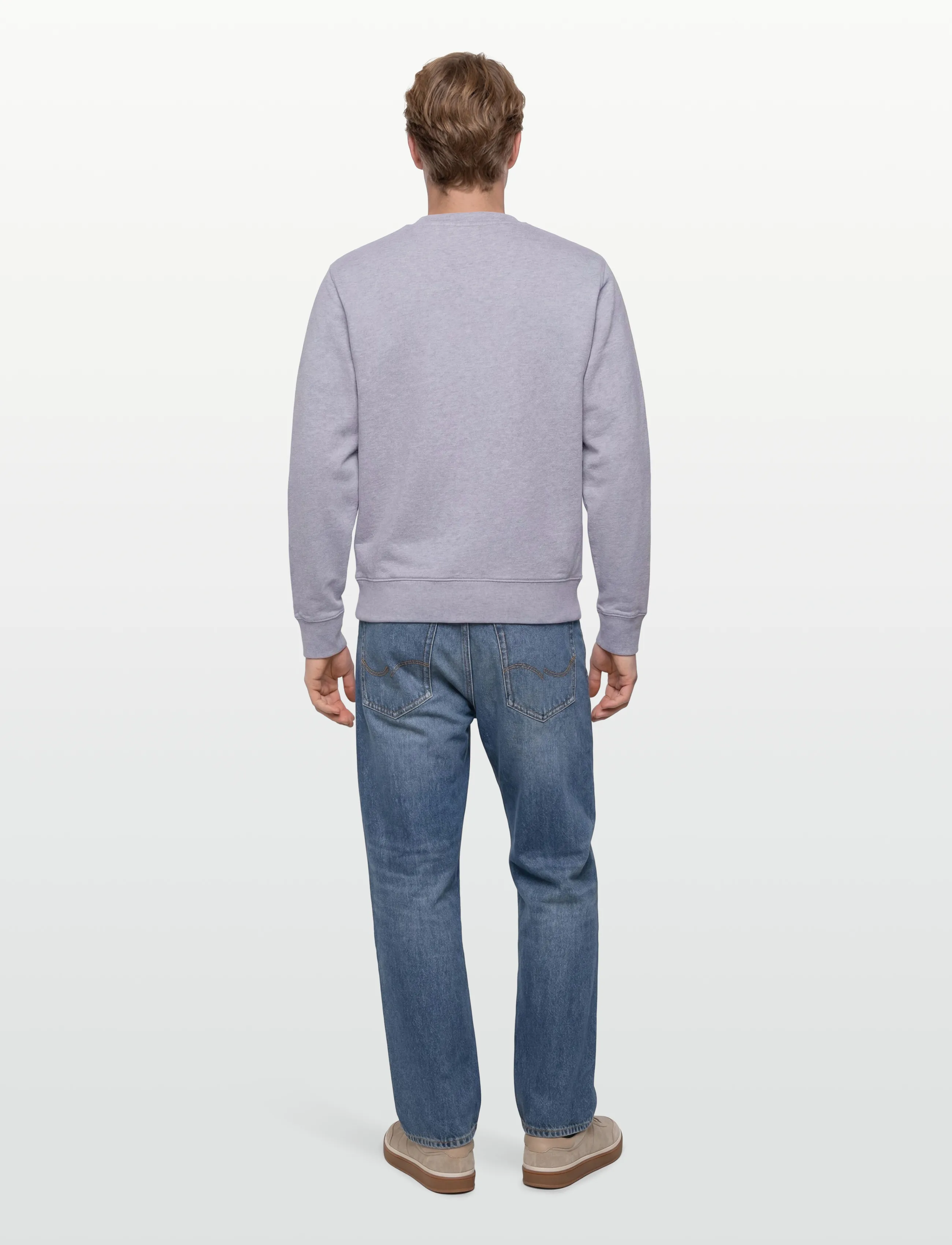 Maison Kitsune - FOX HEAD PATCH REGULAR SWEATSHIRT - rõivad - lightgreymelange - 4