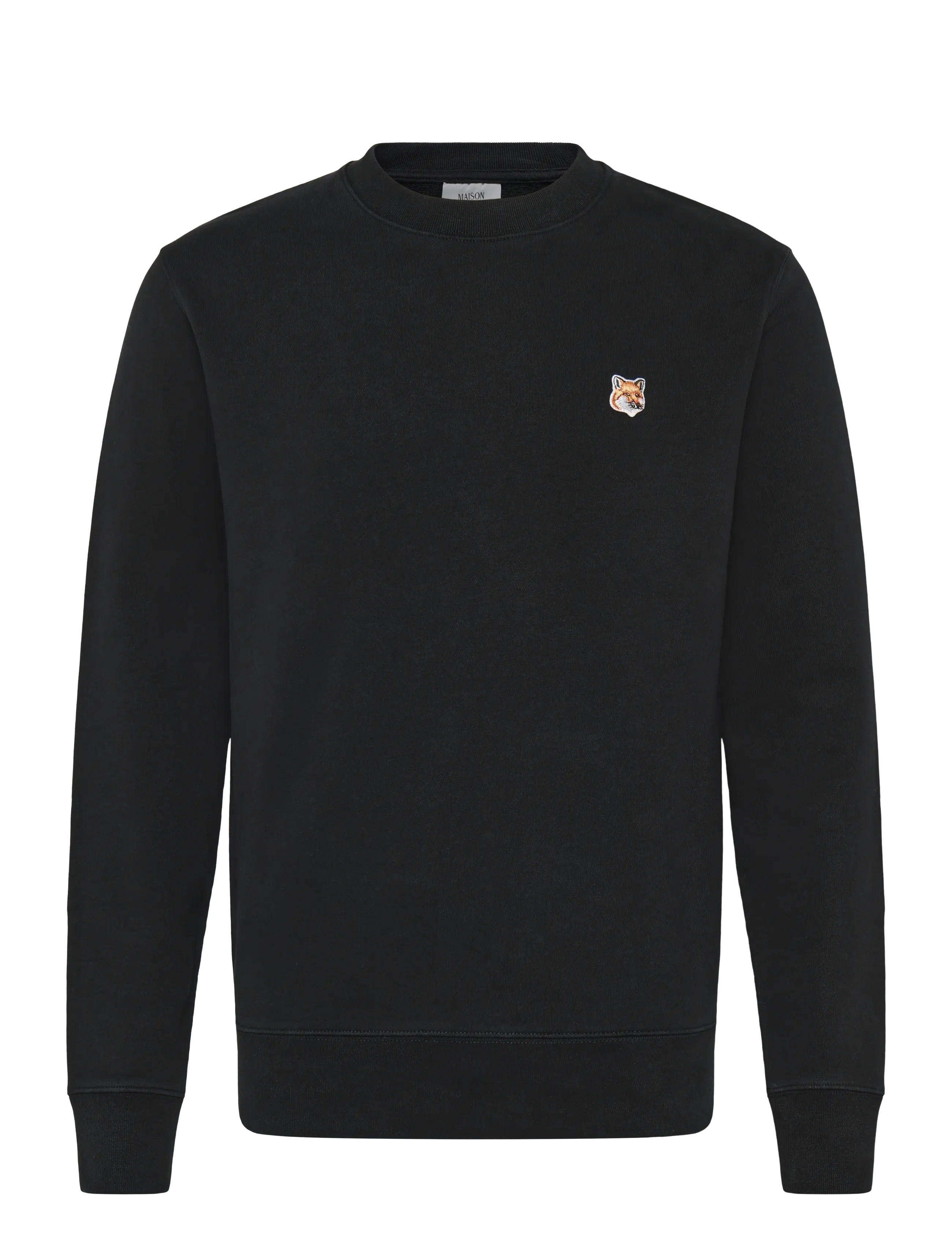 Maison Kitsune - FOX HEAD PATCH REGULAR SWEATSHIRT - black - 1