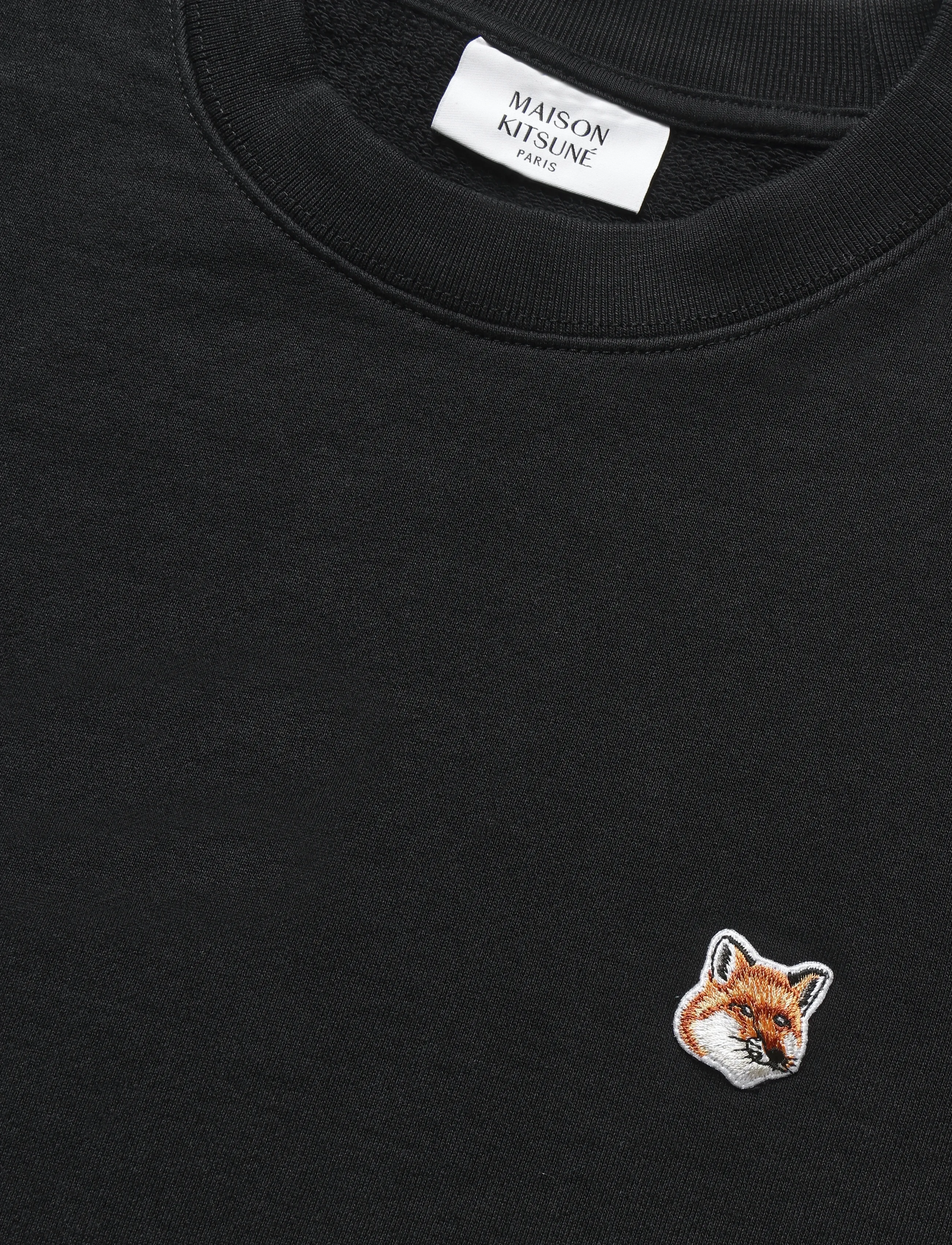 Maison Kitsune - FOX HEAD PATCH REGULAR SWEATSHIRT - black - 5