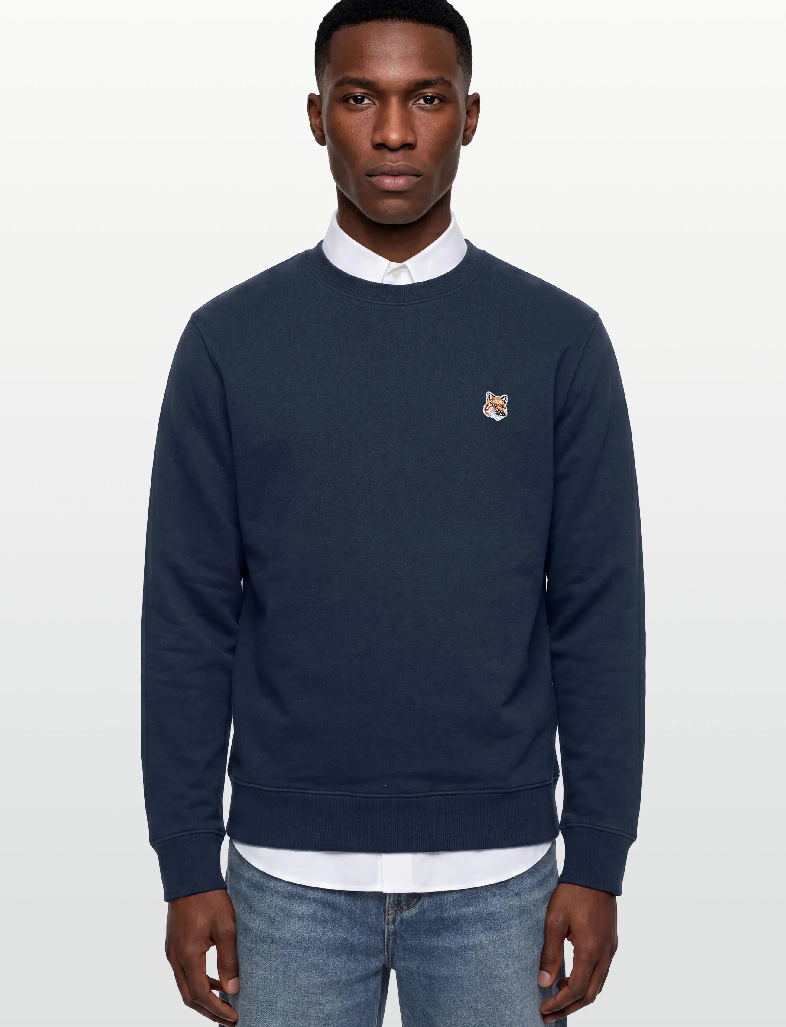 Maison Kitsune - FOX HEAD PATCH REGULAR SWEATSHIRT - sweatshirts - ink blue - 3