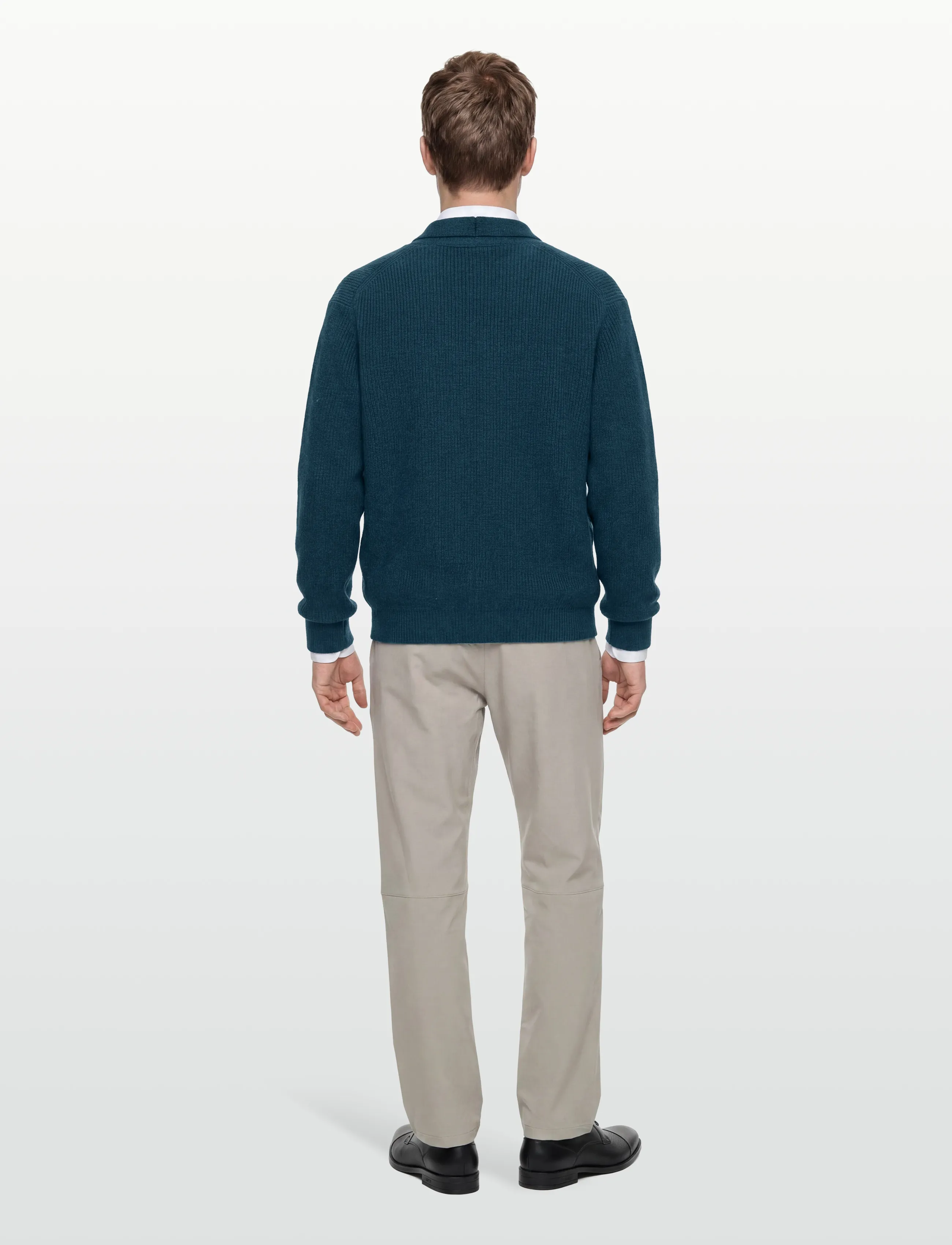 Maison Kitsune - BOLD FOX HEAD PATCH COMFORT RIBBED CARDIGAN - kardiganid - sapphire - 4