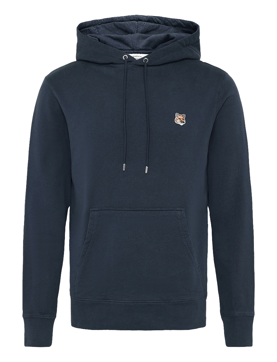 Maison Kitsune - FOX HEAD PATCH REGULAR HOODIE - hættetrøjer - ink blue - 0